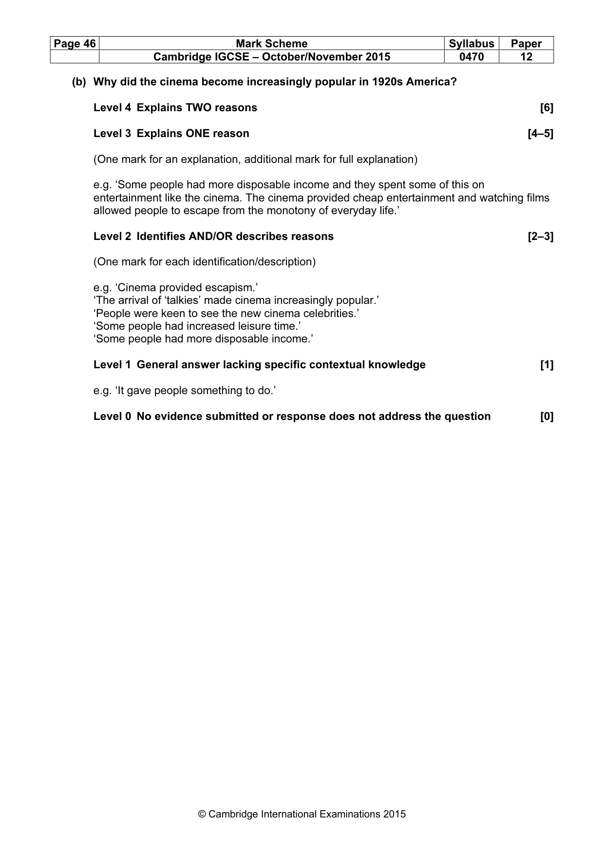 Mark scheme, page 46 of 68