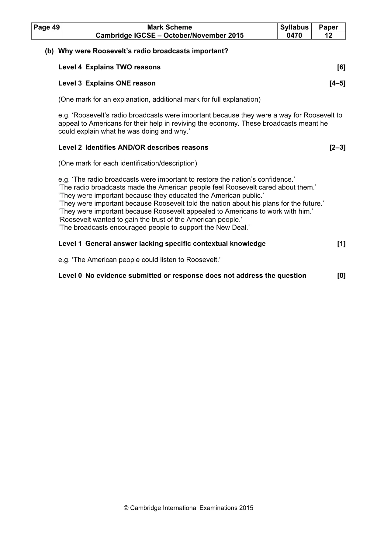 Mark scheme, page 49 of 68