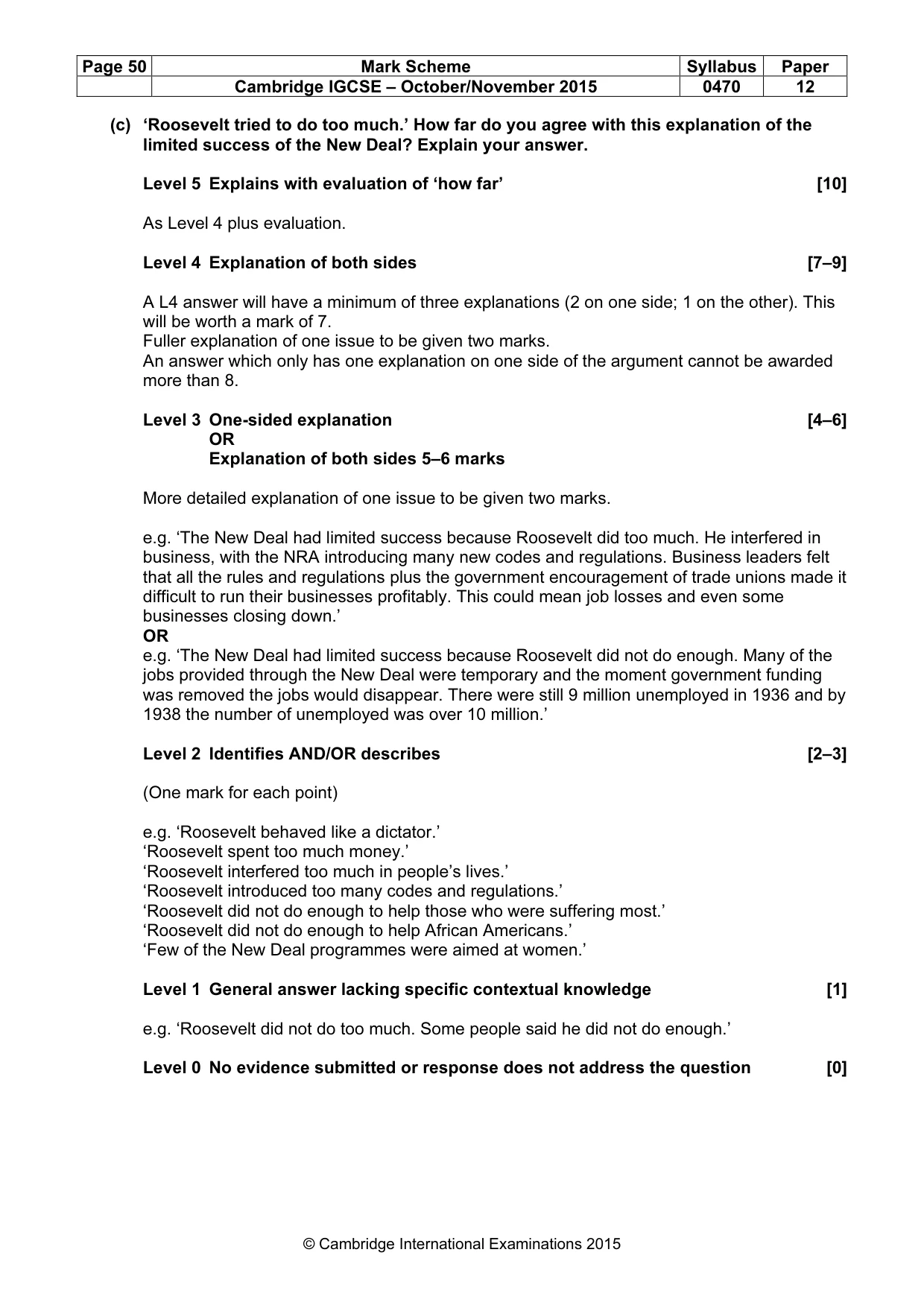 Mark scheme, page 50 of 68