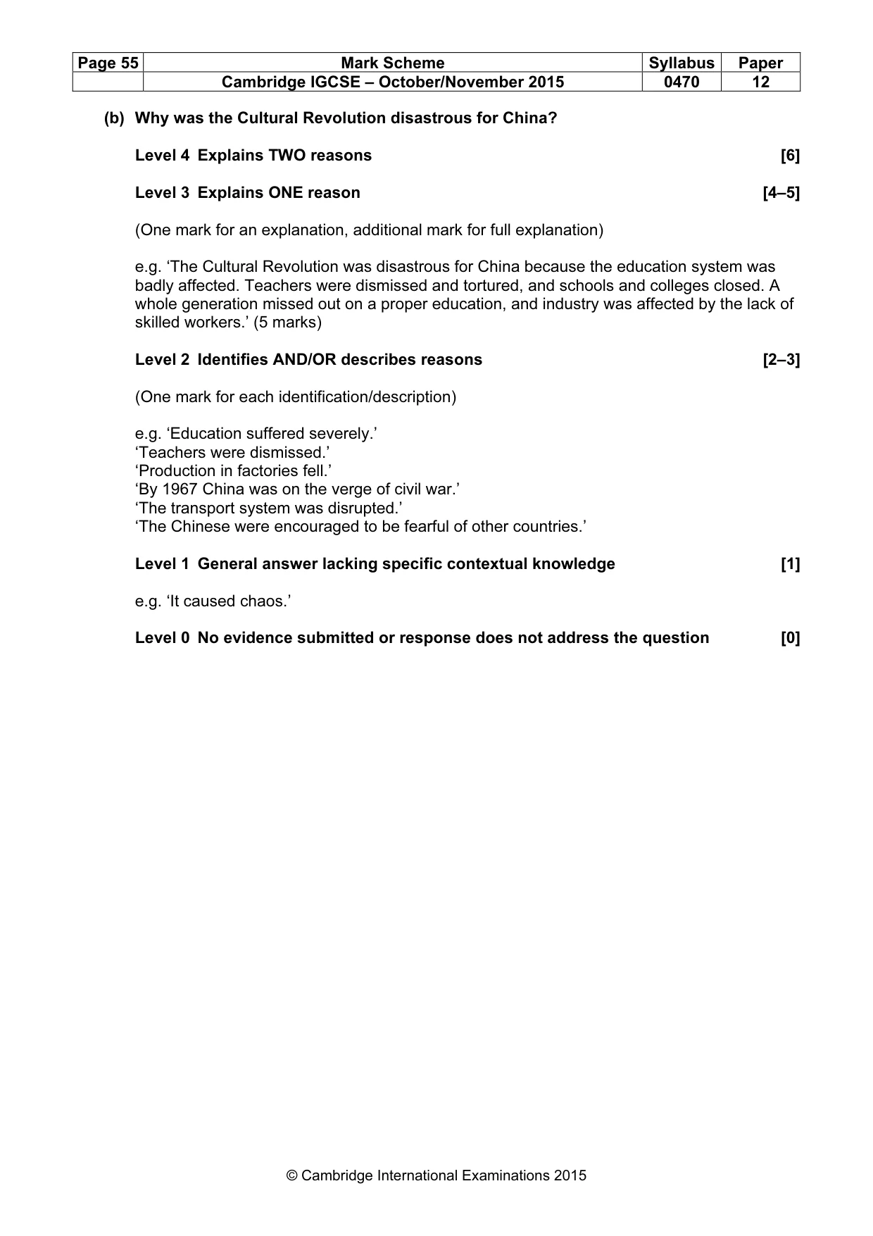 Mark scheme, page 55 of 68