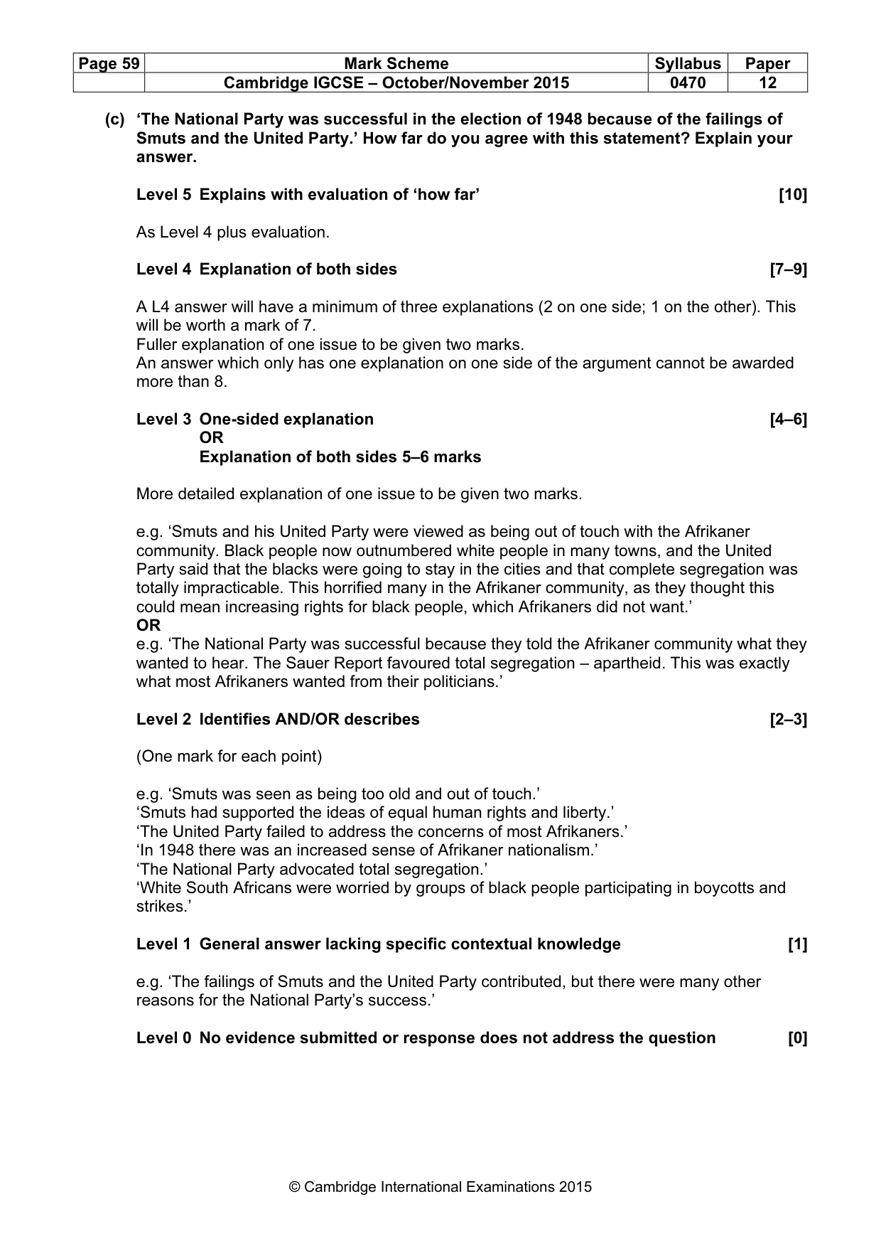 Mark scheme, page 59 of 68