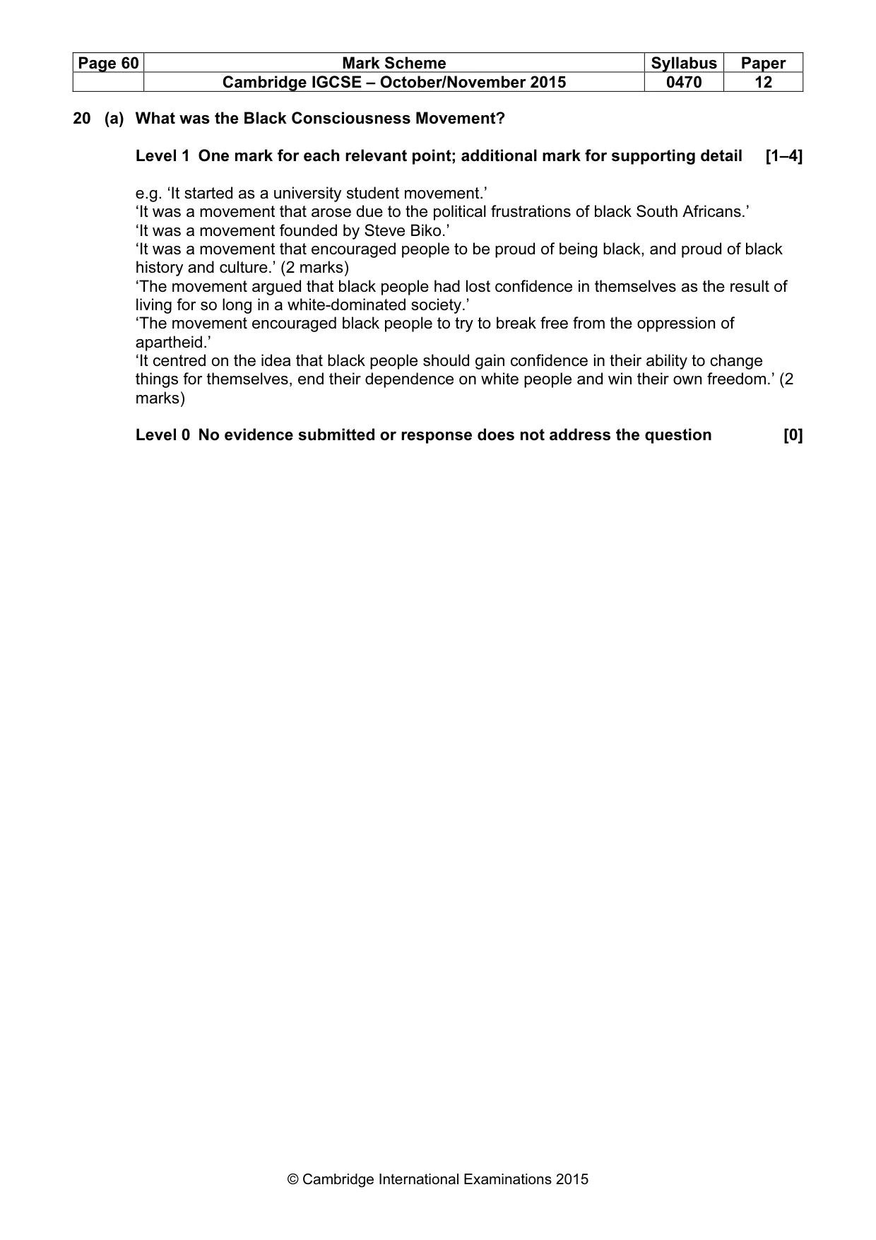 Mark scheme, page 60 of 68