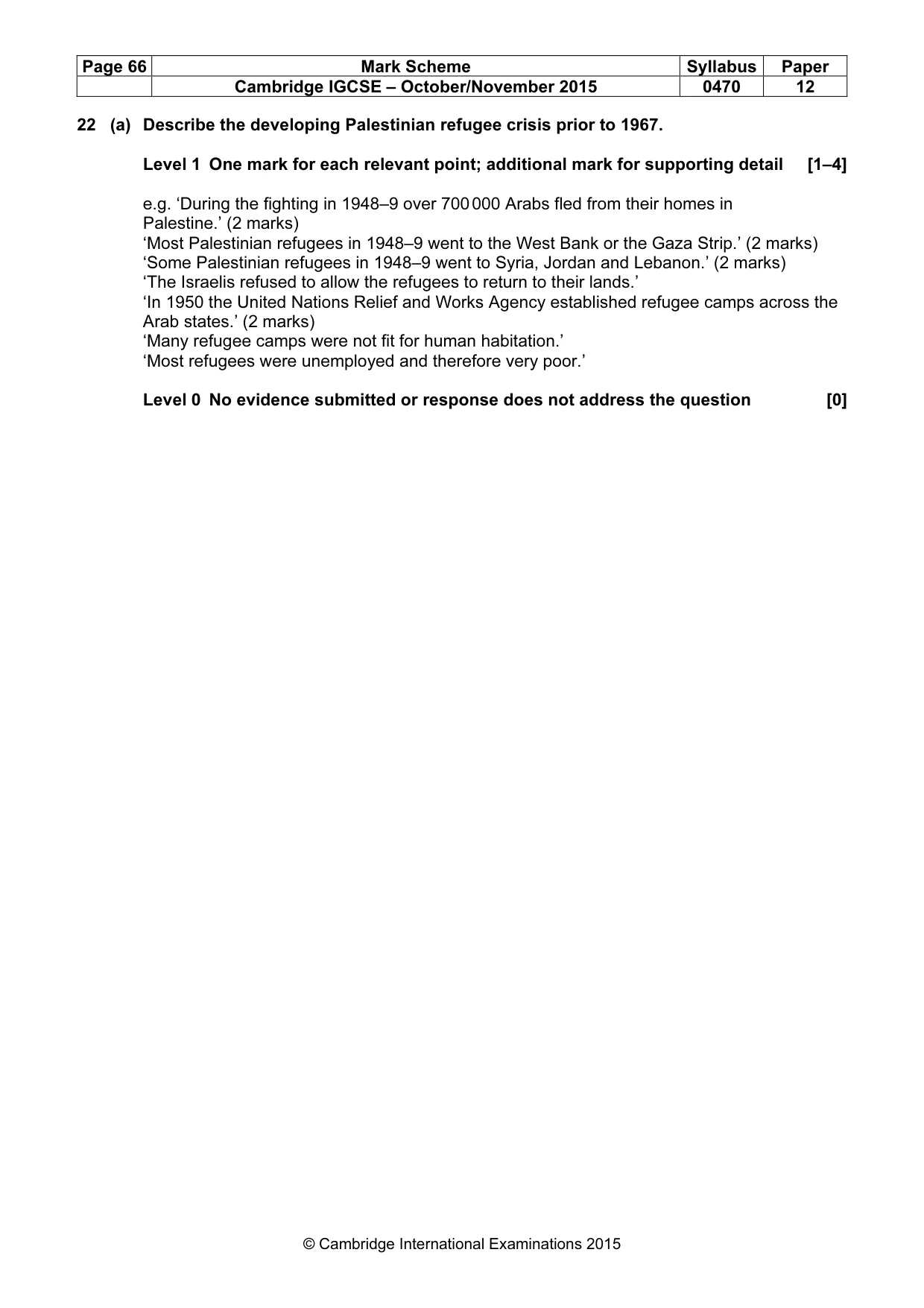 Mark scheme, page 66 of 68