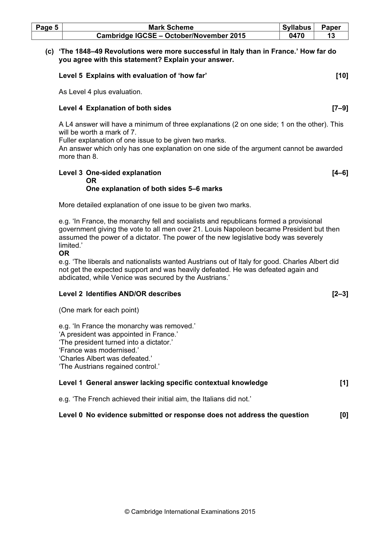 Mark scheme, page 5 of 68