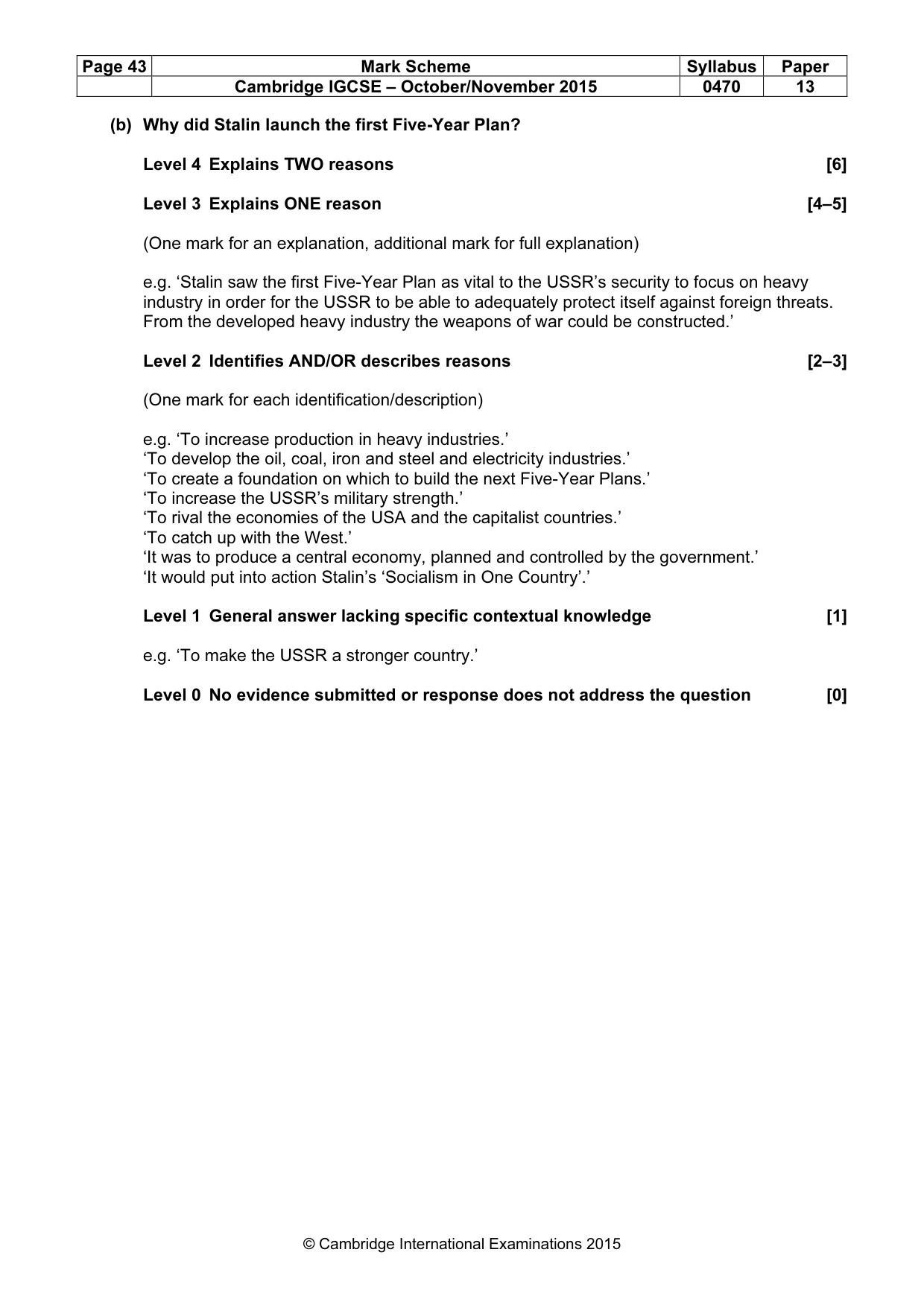 Mark scheme, page 43 of 68