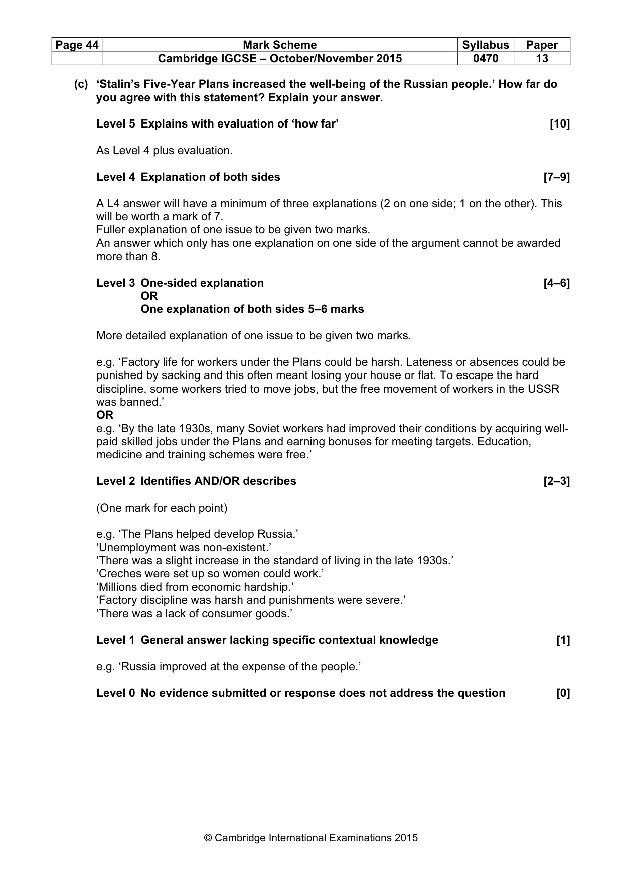Mark scheme, page 44 of 68