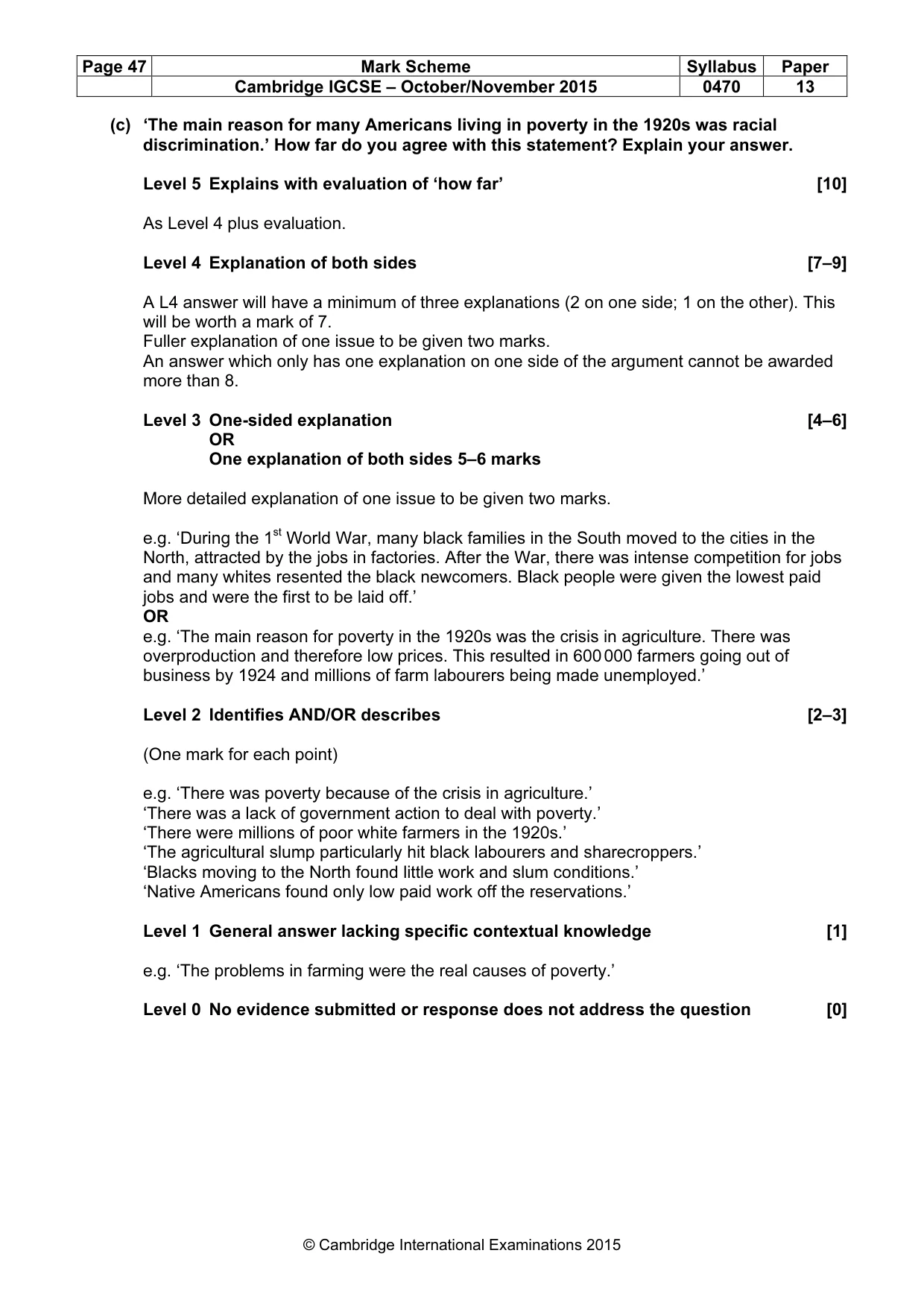 Mark scheme, page 47 of 68