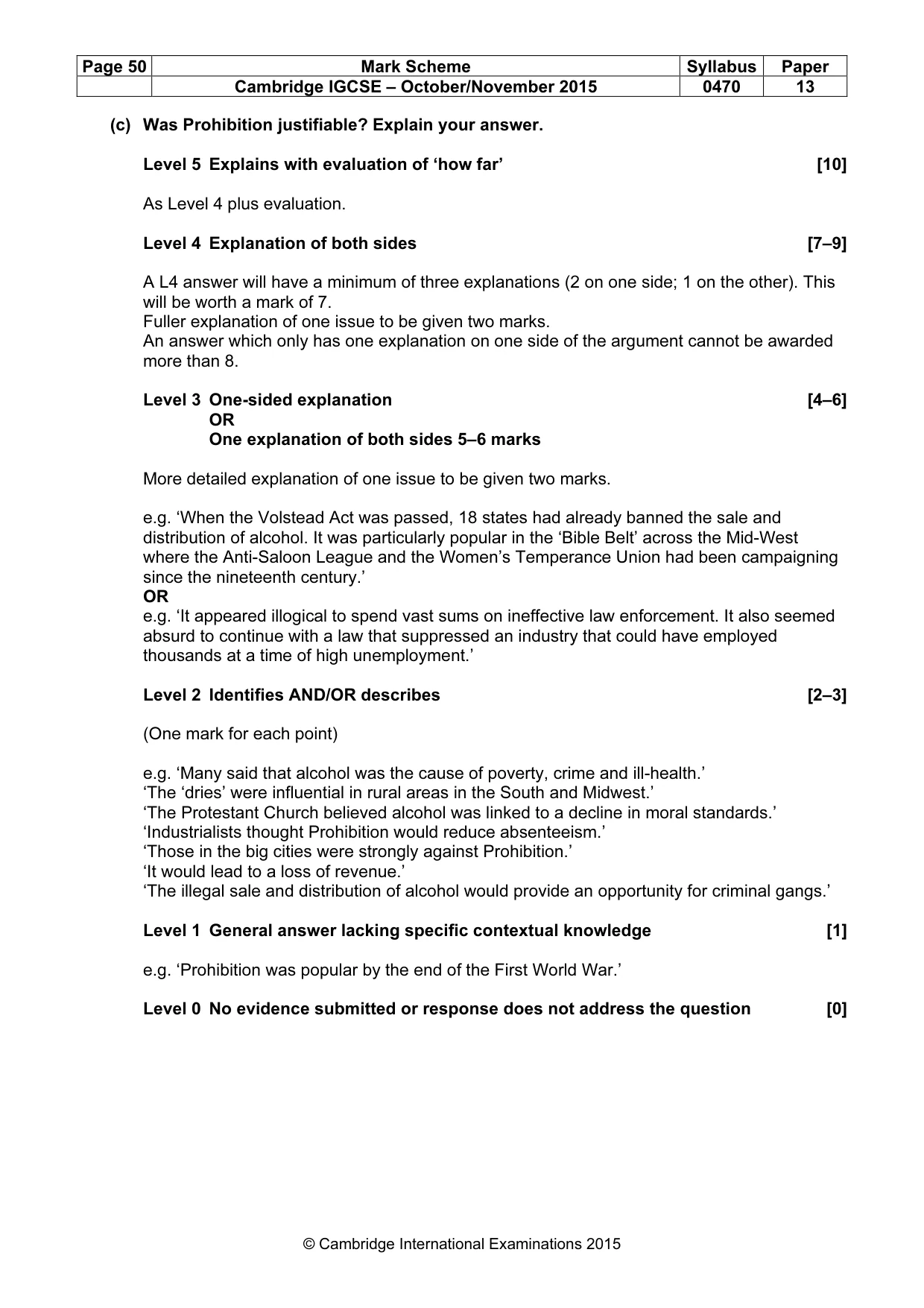 Mark scheme, page 50 of 68