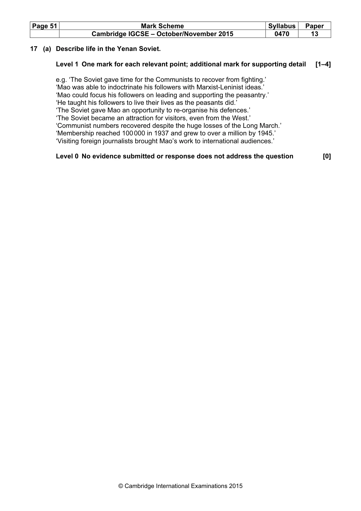 Mark scheme, page 51 of 68