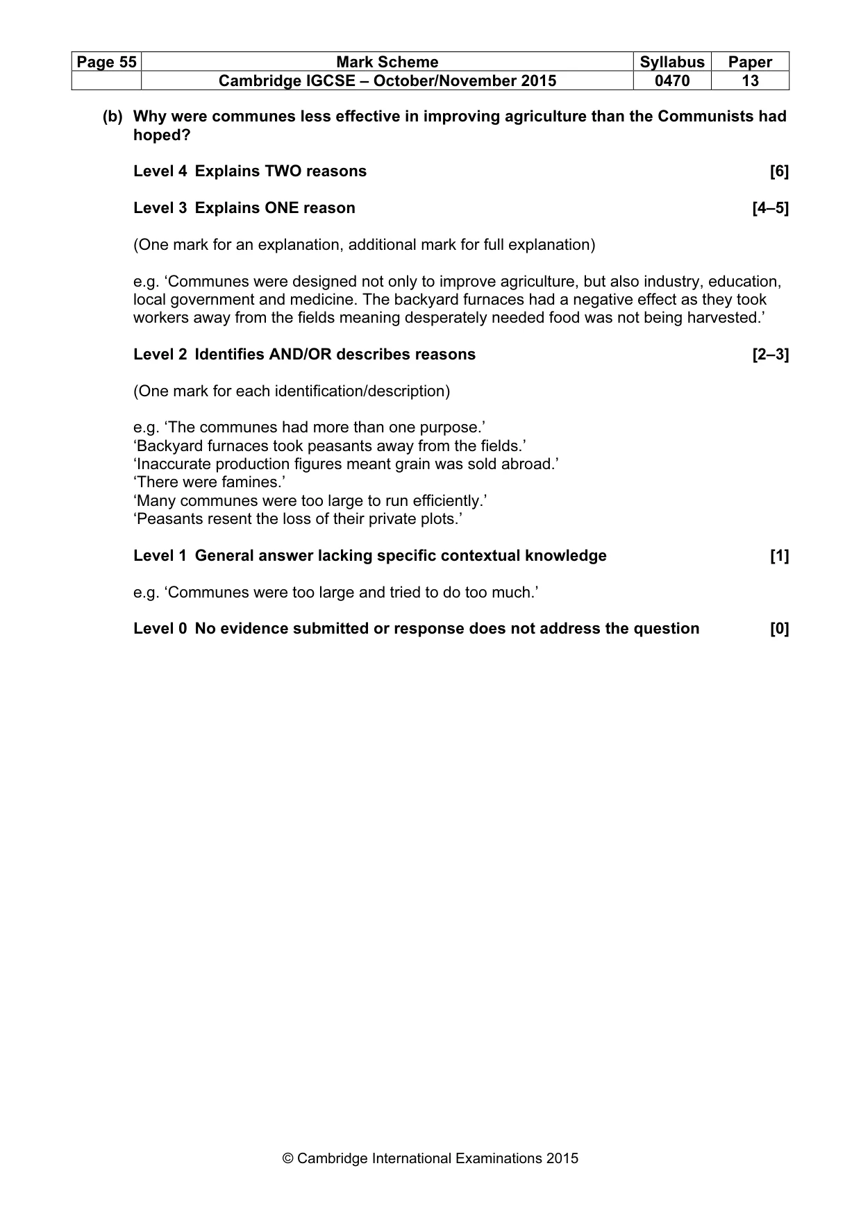 Mark scheme, page 55 of 68