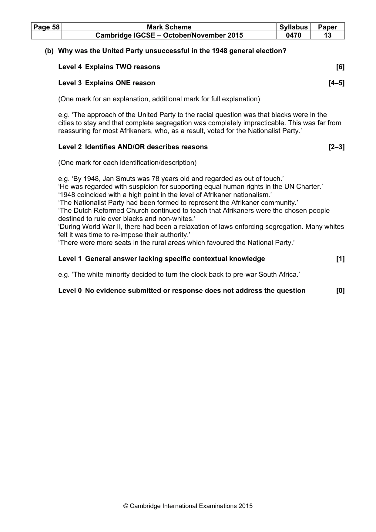 Mark scheme, page 58 of 68
