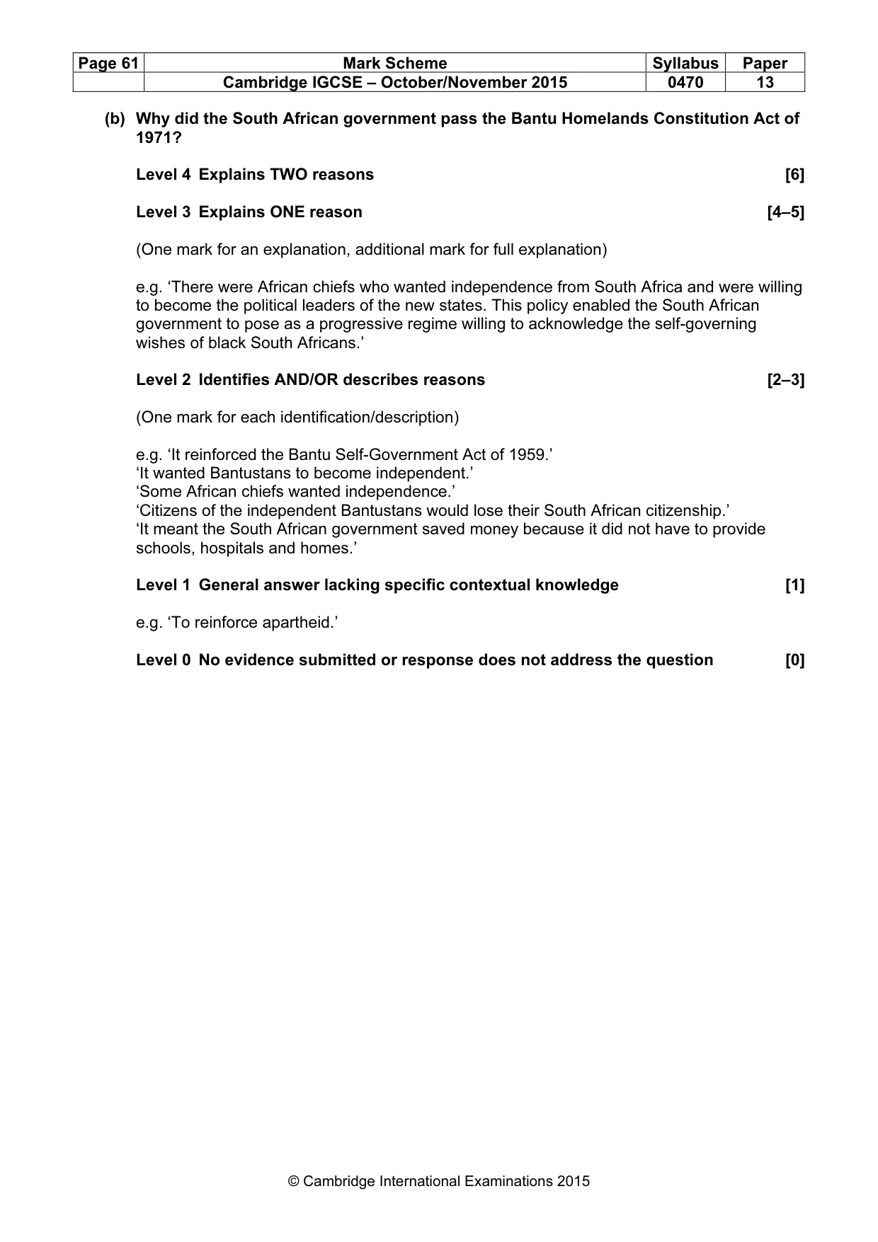 Mark scheme, page 61 of 68
