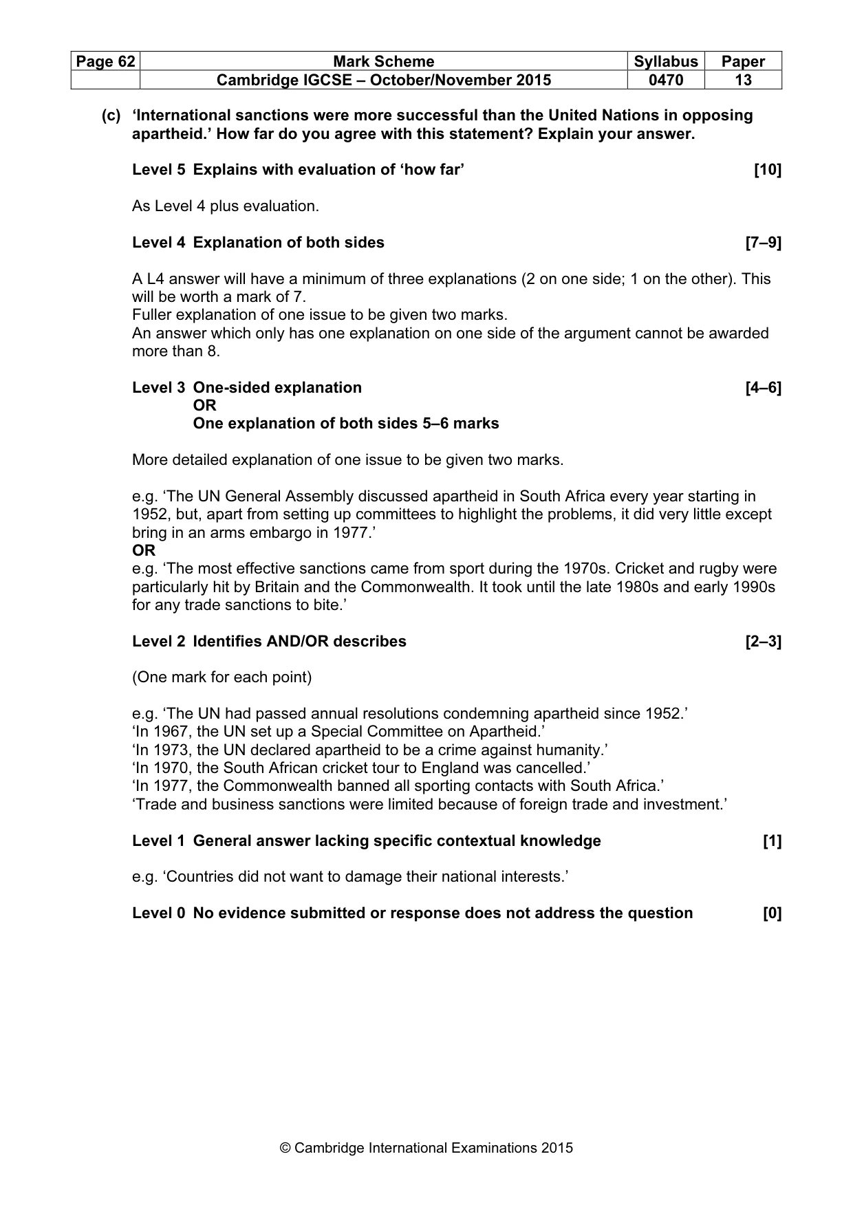 Mark scheme, page 62 of 68