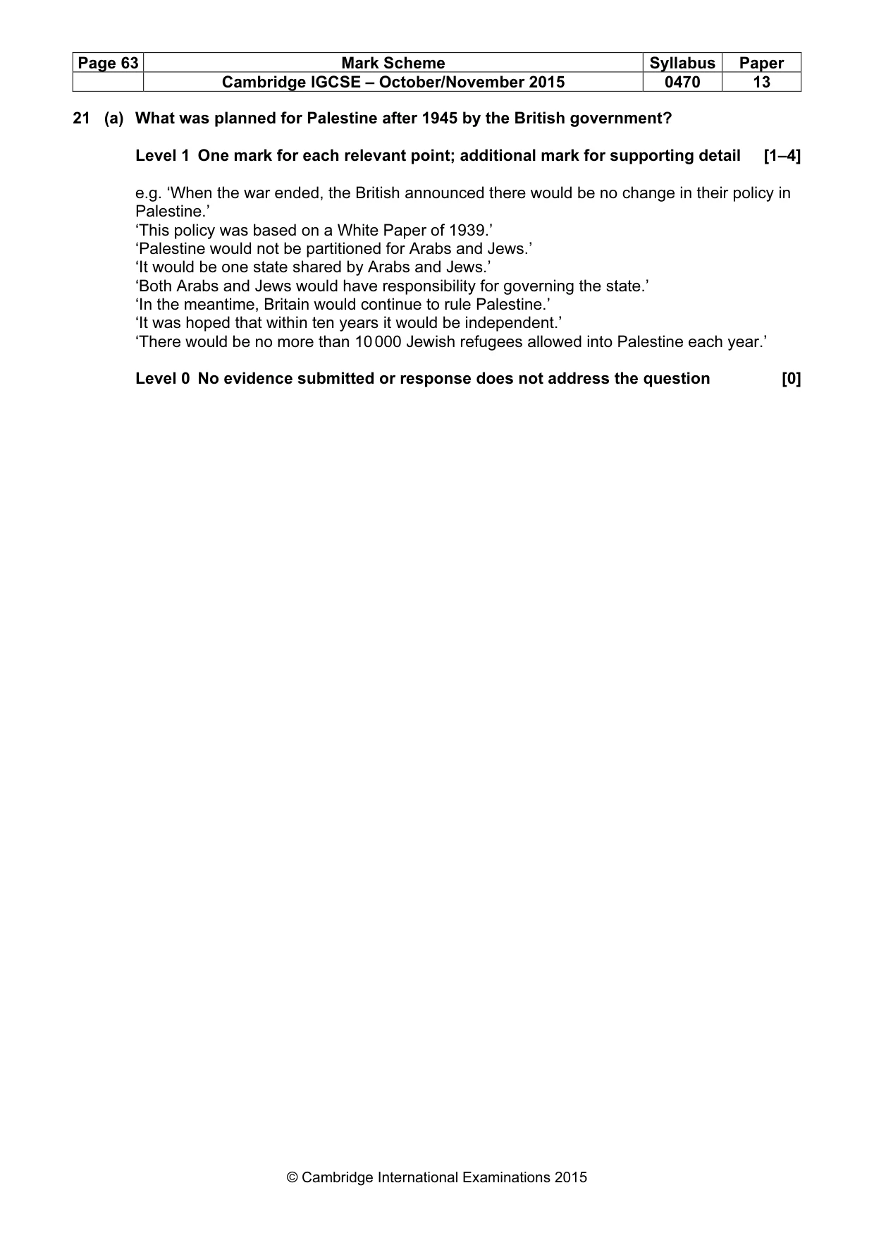 Mark scheme, page 63 of 68