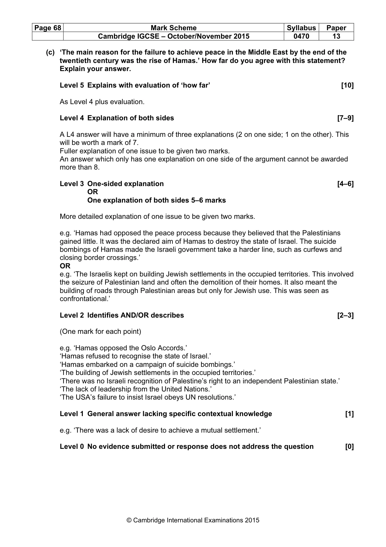 Mark scheme, page 68 of 68