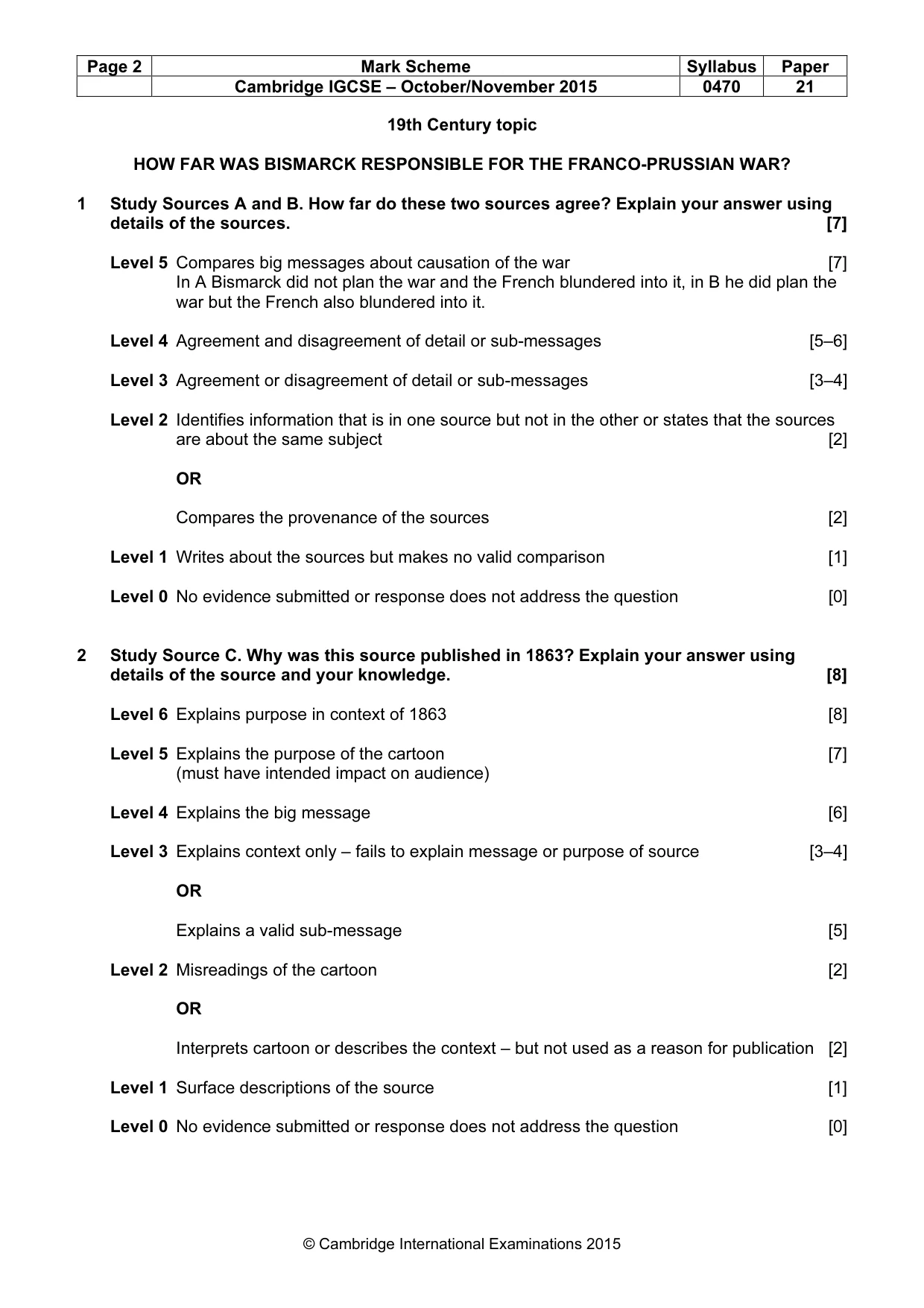 Mark scheme, page 2 of 8