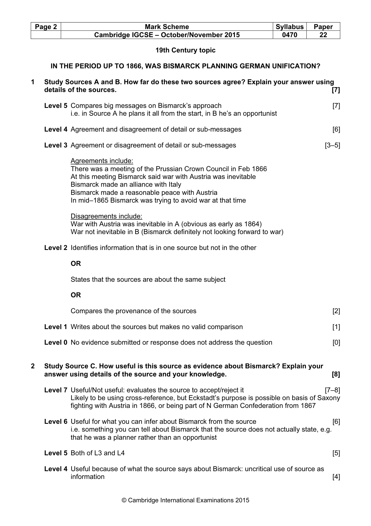 Mark scheme, page 2 of 8