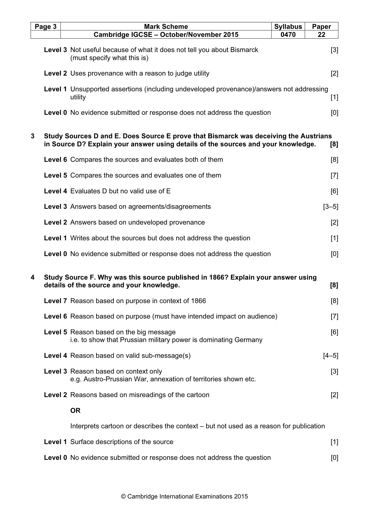 Mark scheme, page 3 of 8