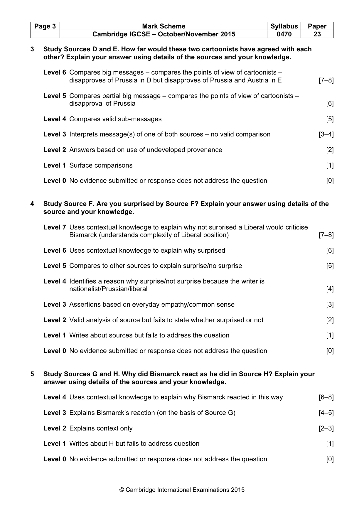 Mark scheme, page 3 of 8