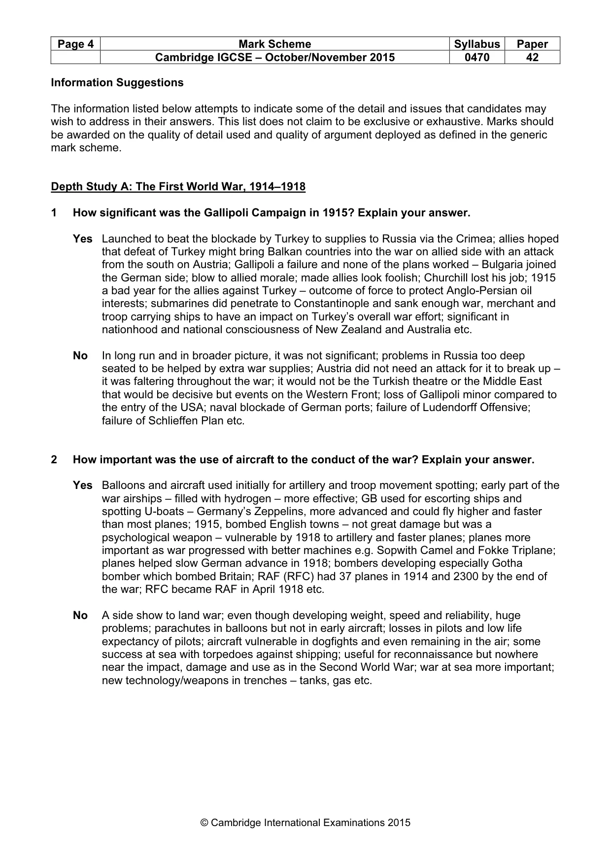 Mark scheme, page 4 of 10