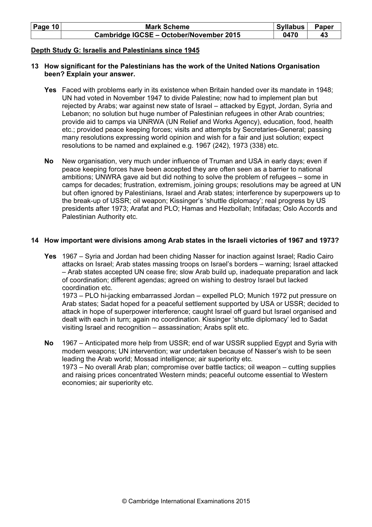 Mark scheme, page 10 of 10
