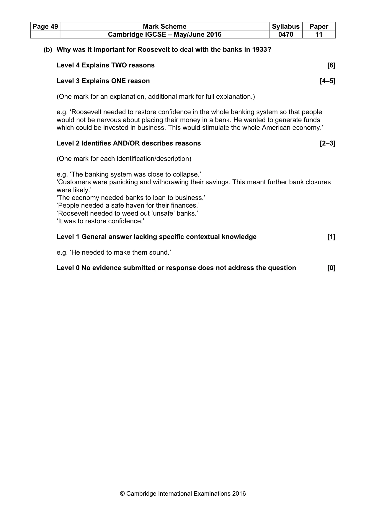 Mark scheme, page 49 of 68