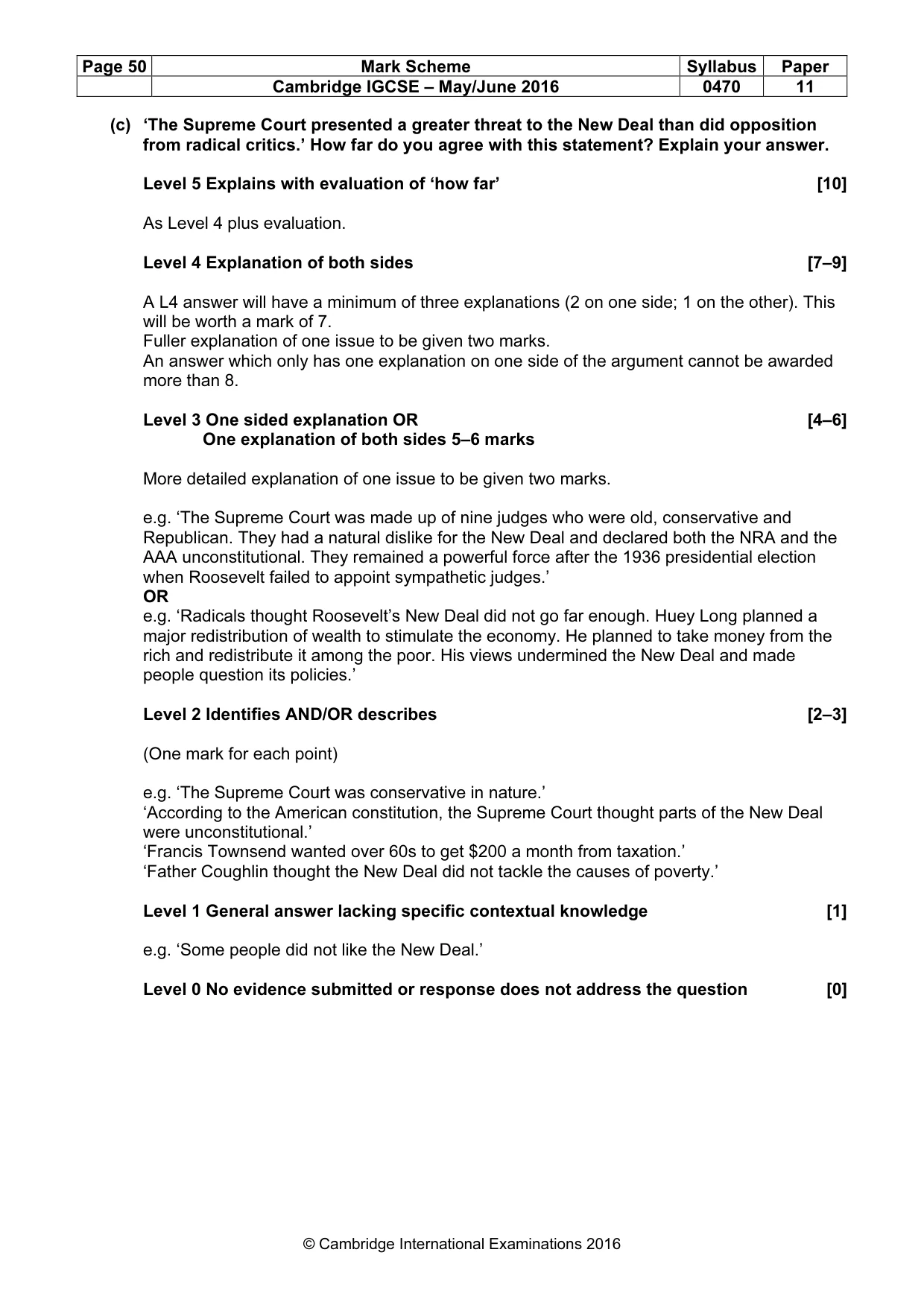 Mark scheme, page 50 of 68