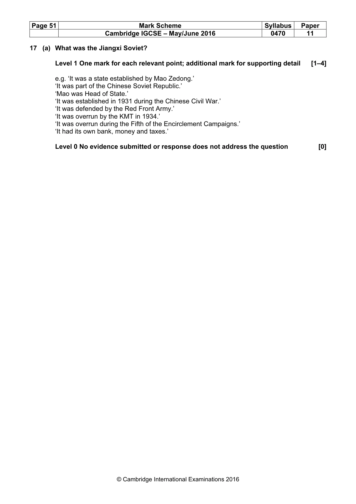 Mark scheme, page 51 of 68