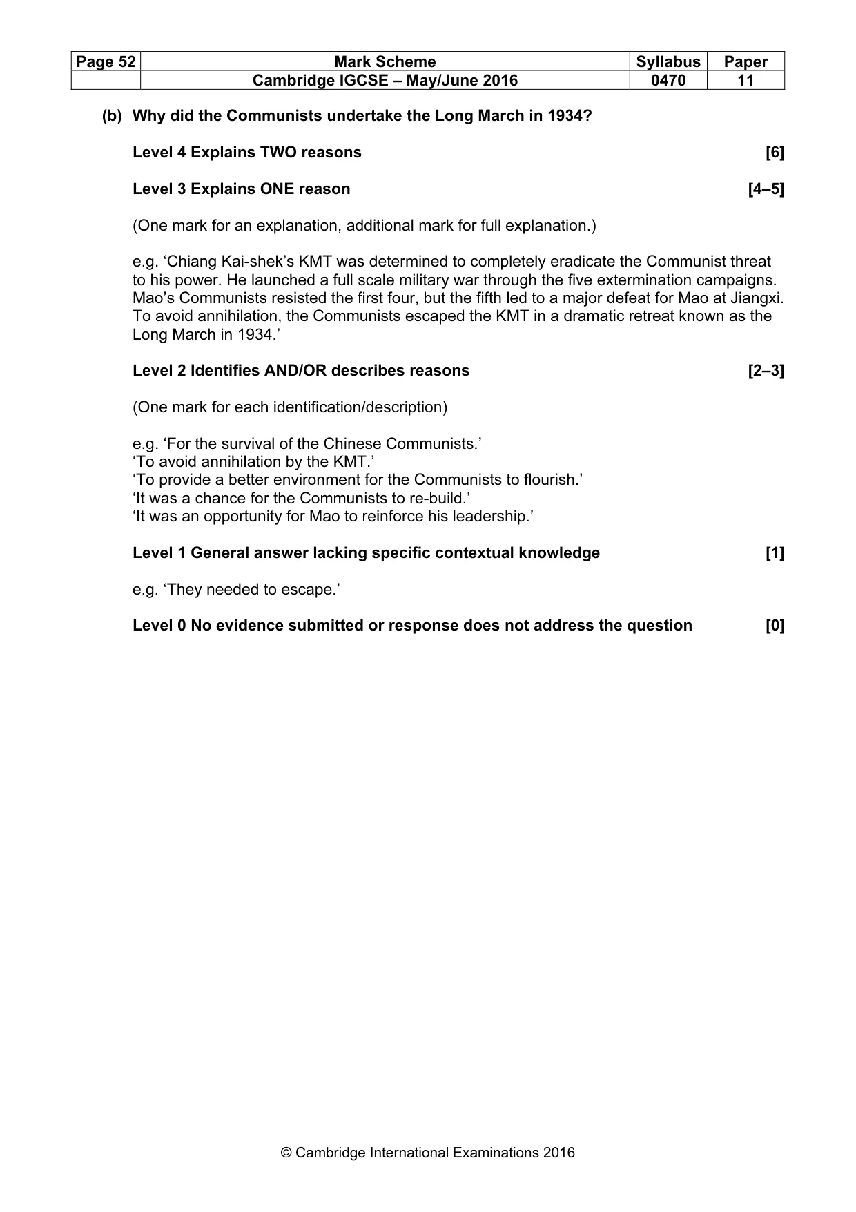 Mark scheme, page 52 of 68