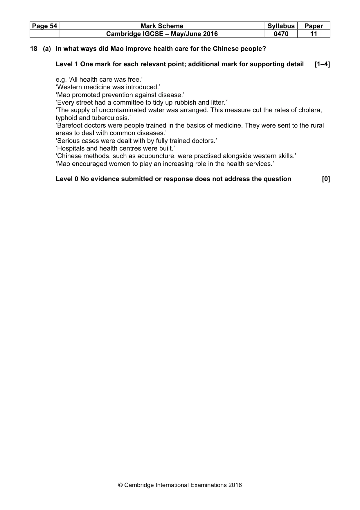 Mark scheme, page 54 of 68