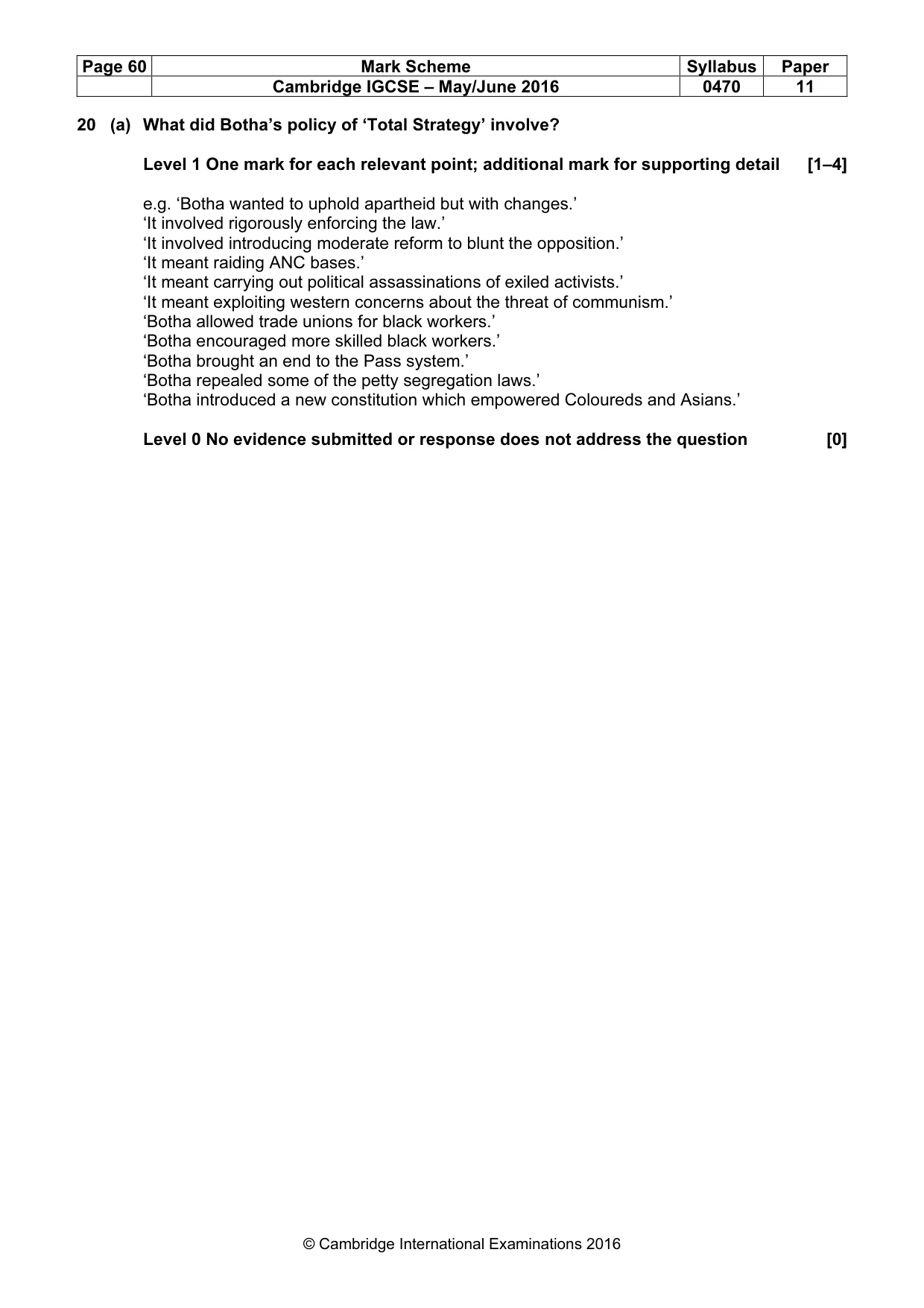 Mark scheme, page 60 of 68