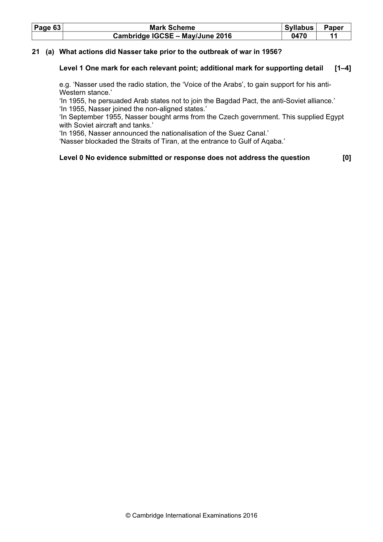 Mark scheme, page 63 of 68