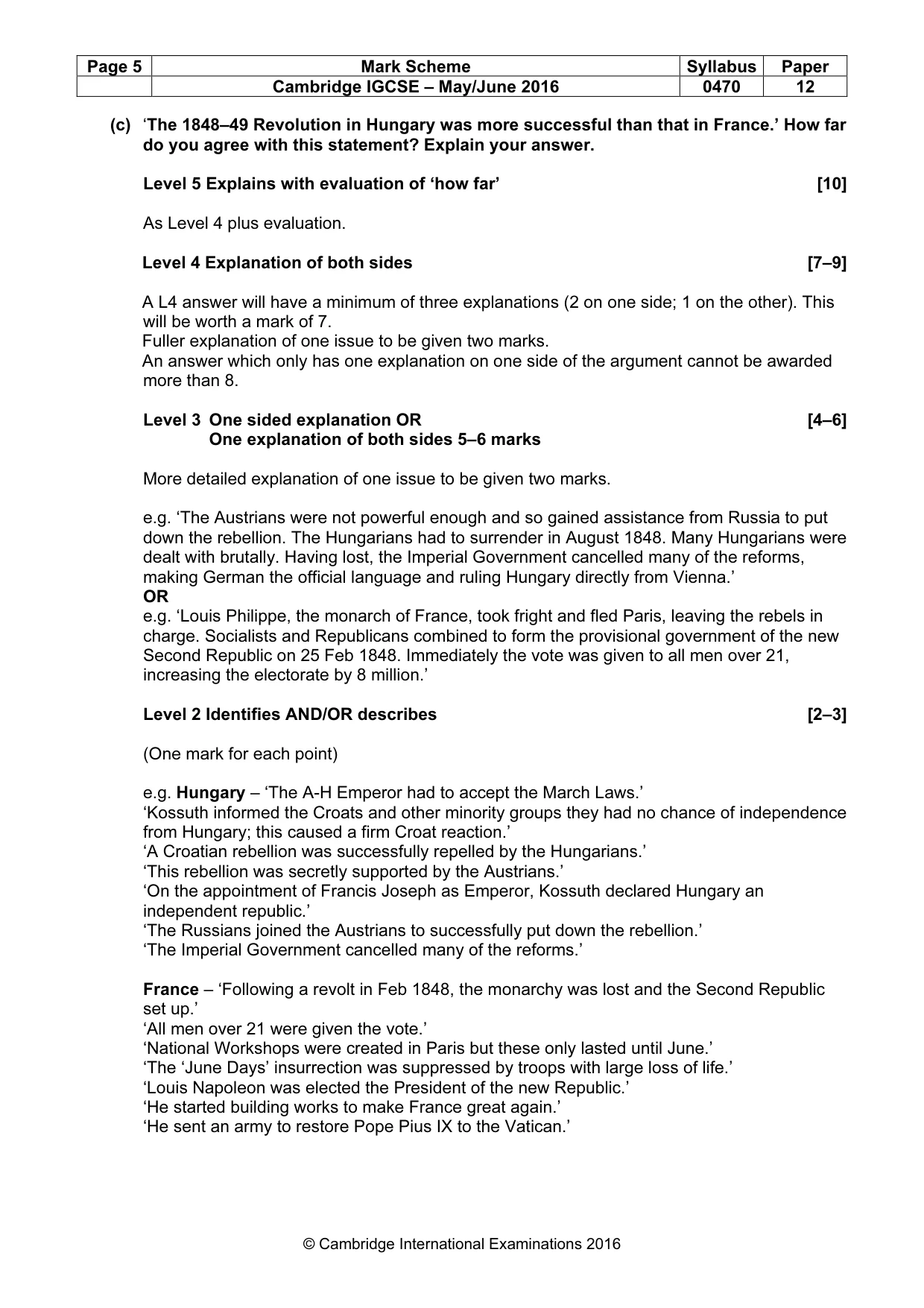 Mark scheme, page 5 of 71