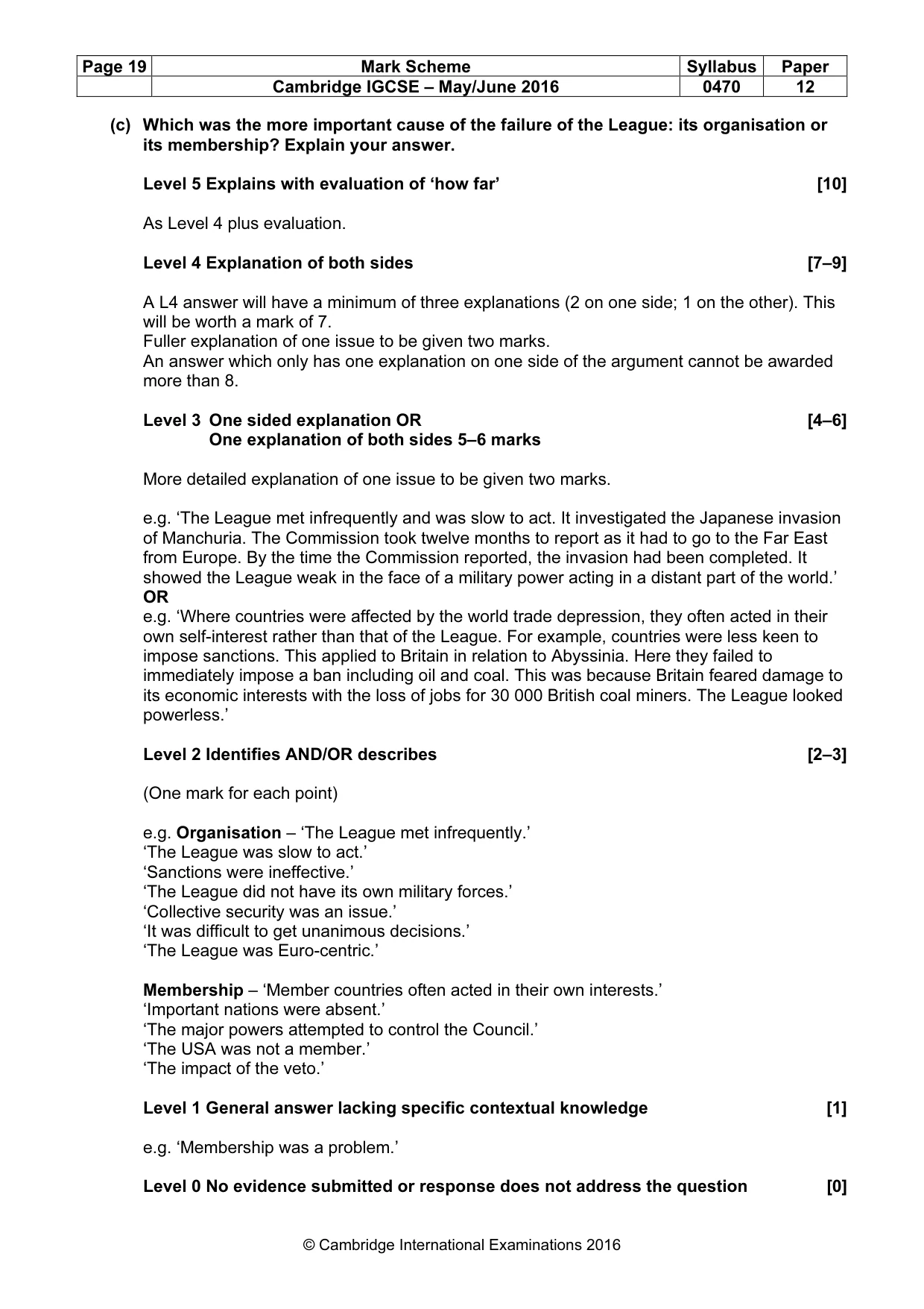 Mark scheme, page 19 of 71