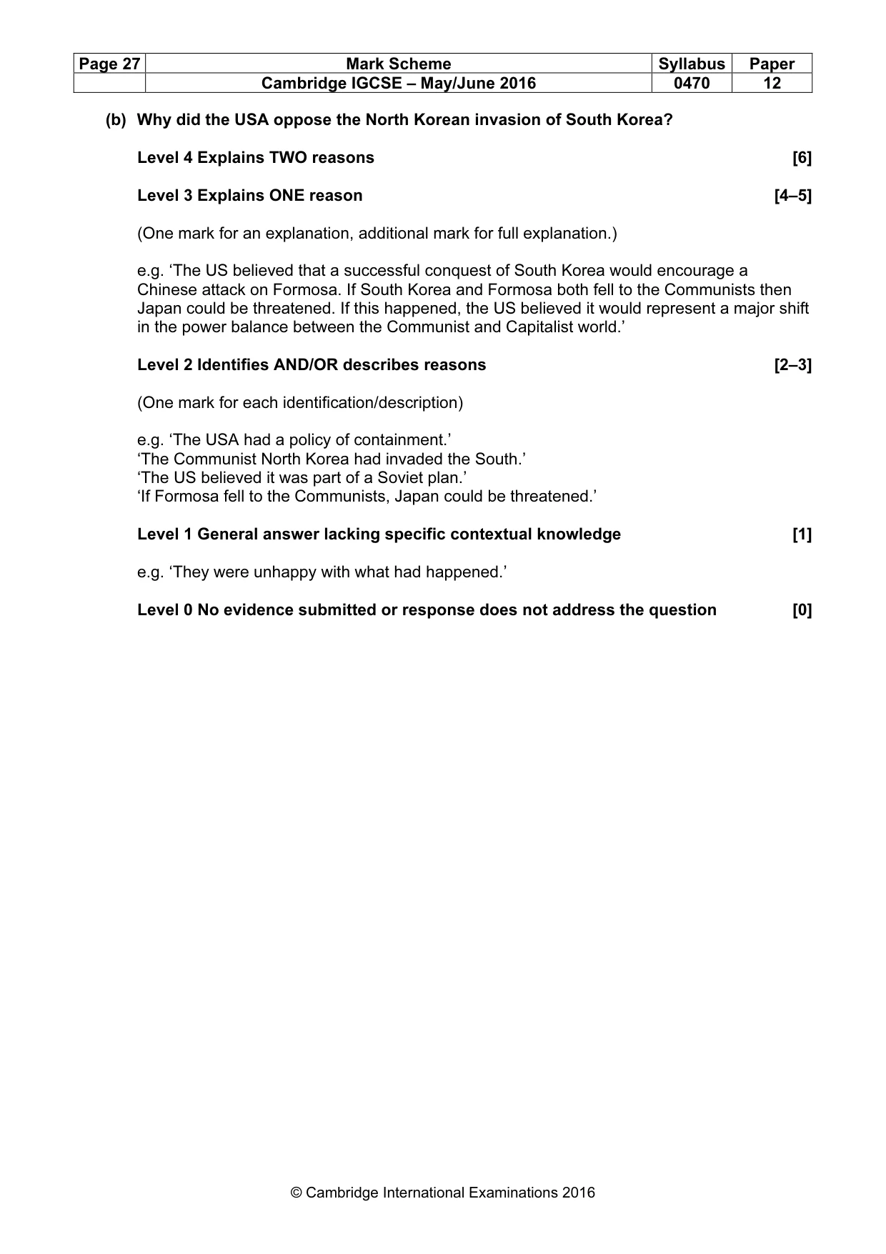 Mark scheme, page 27 of 71