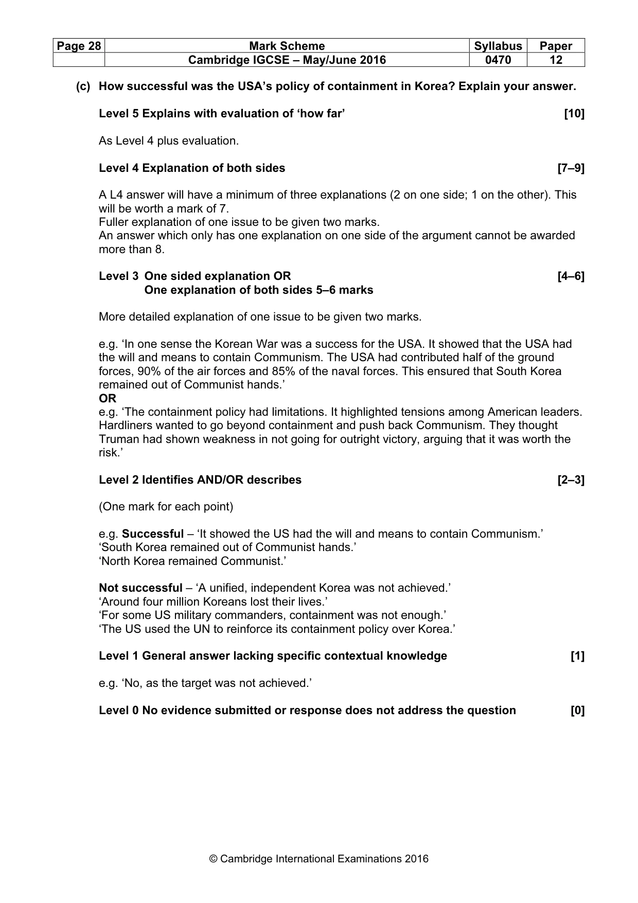 Mark scheme, page 28 of 71