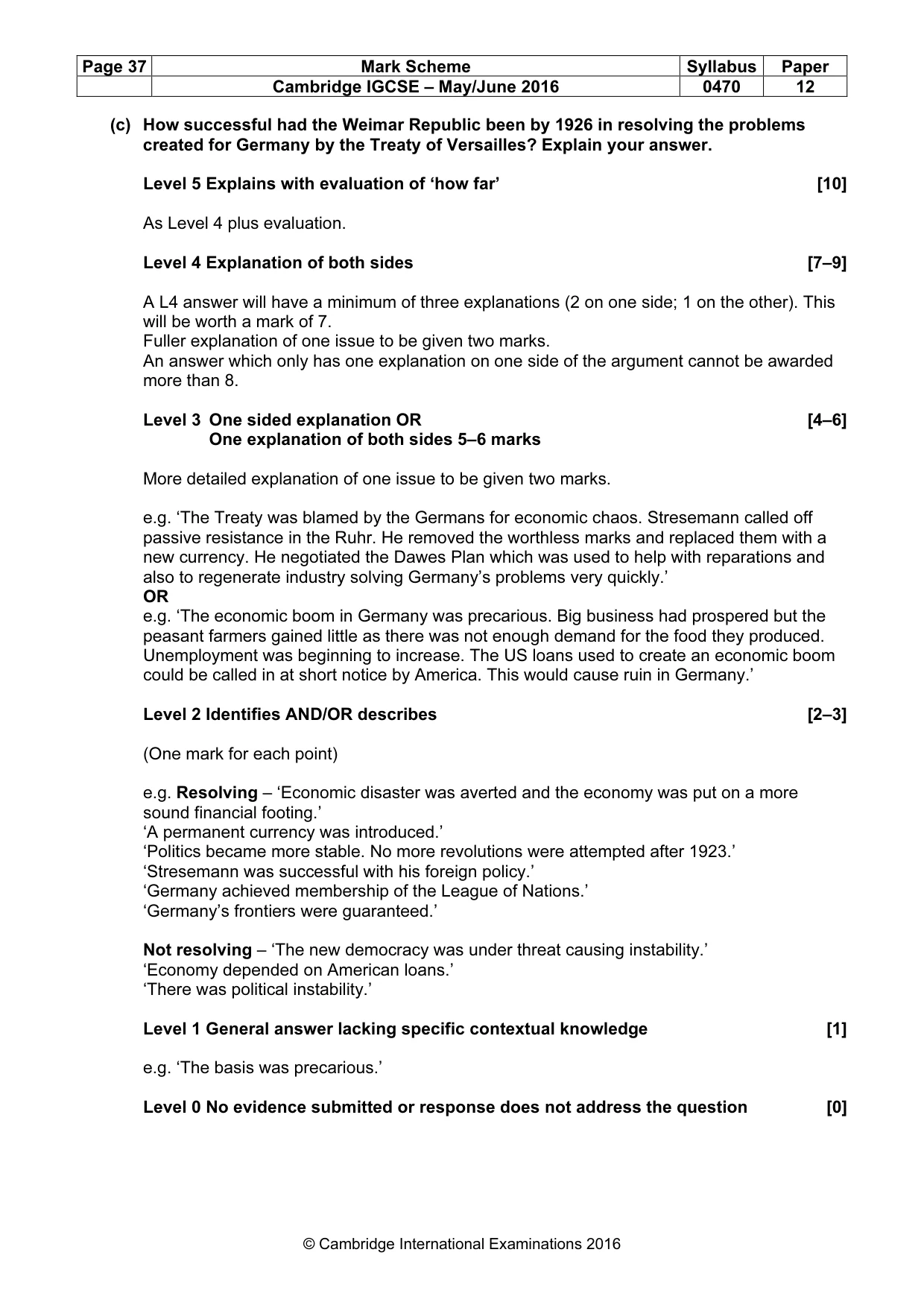 Mark scheme, page 37 of 71