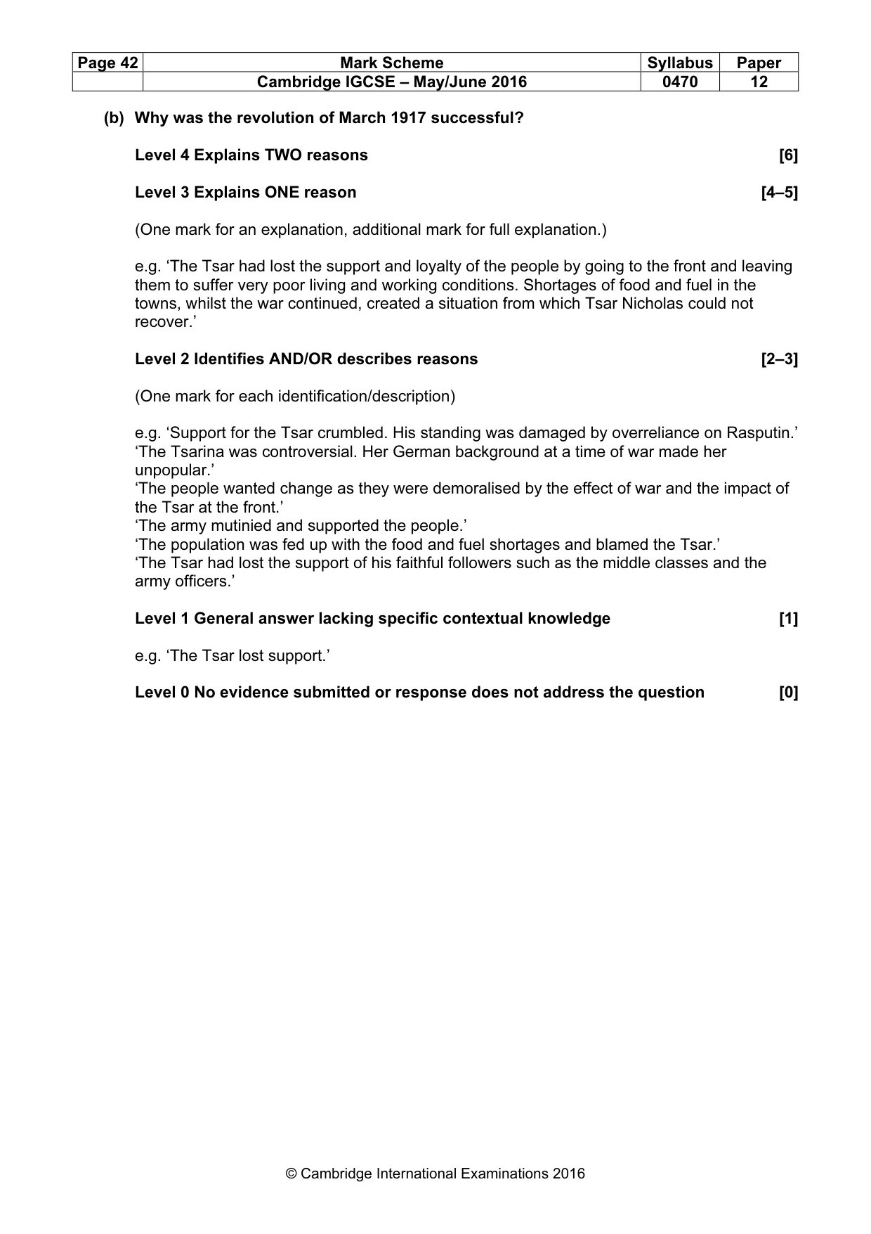 Mark scheme, page 42 of 71