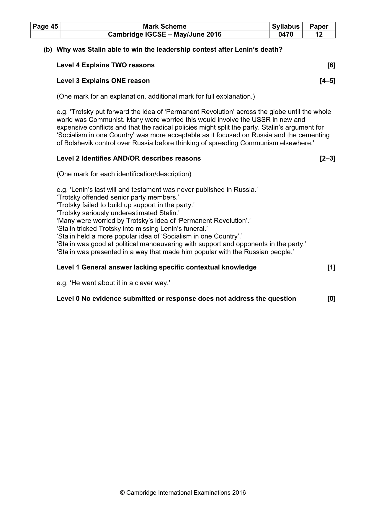 Mark scheme, page 45 of 71