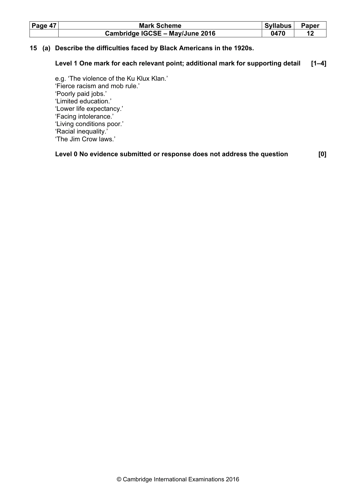 Mark scheme, page 47 of 71