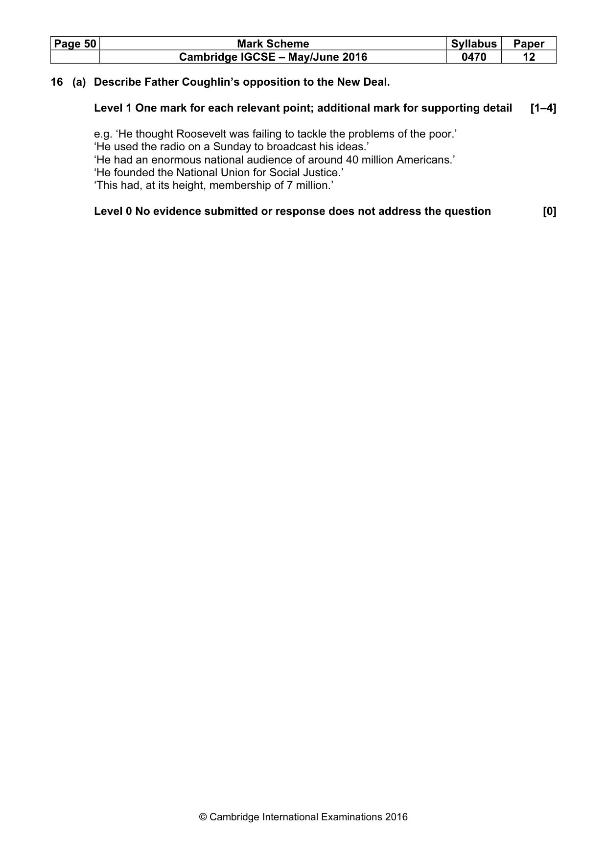 Mark scheme, page 50 of 71