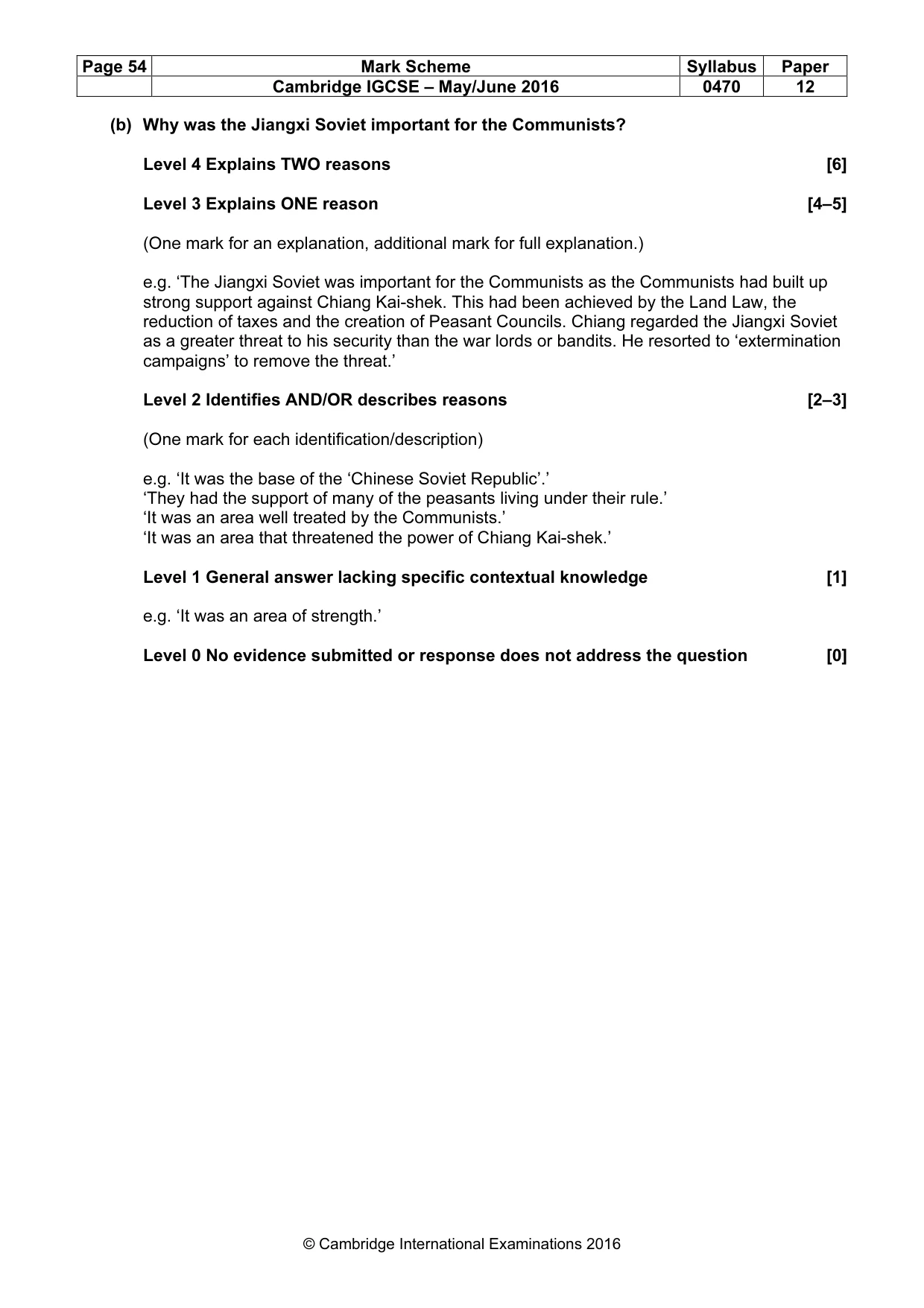 Mark scheme, page 54 of 71