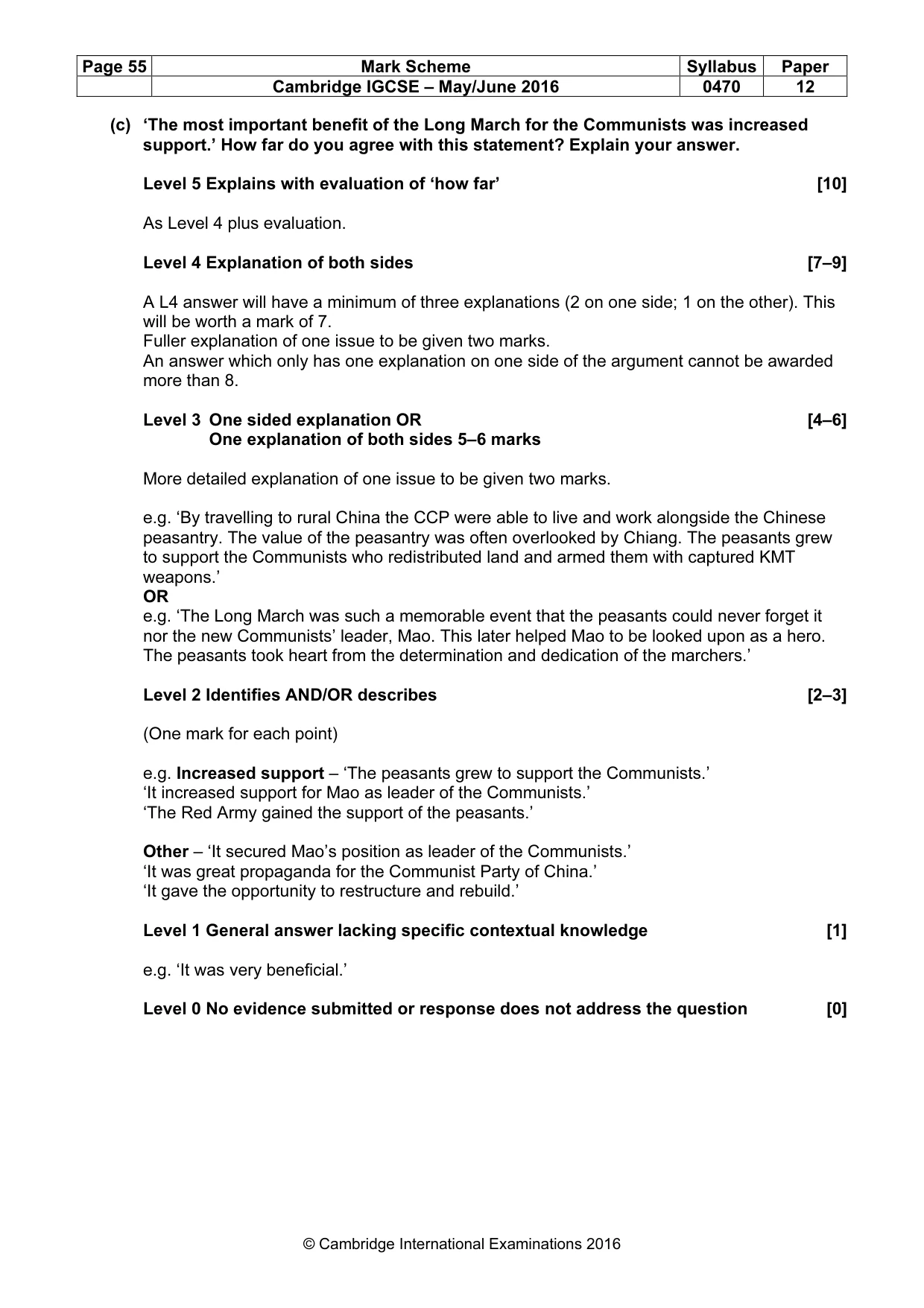 Mark scheme, page 55 of 71