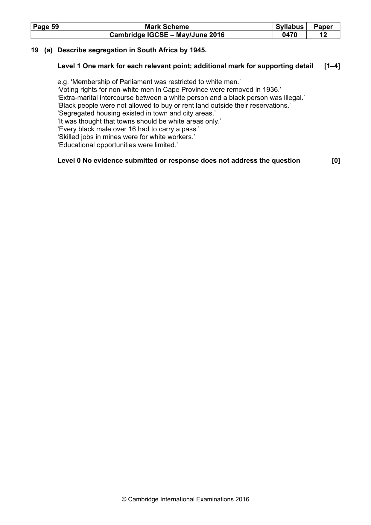 Mark scheme, page 59 of 71