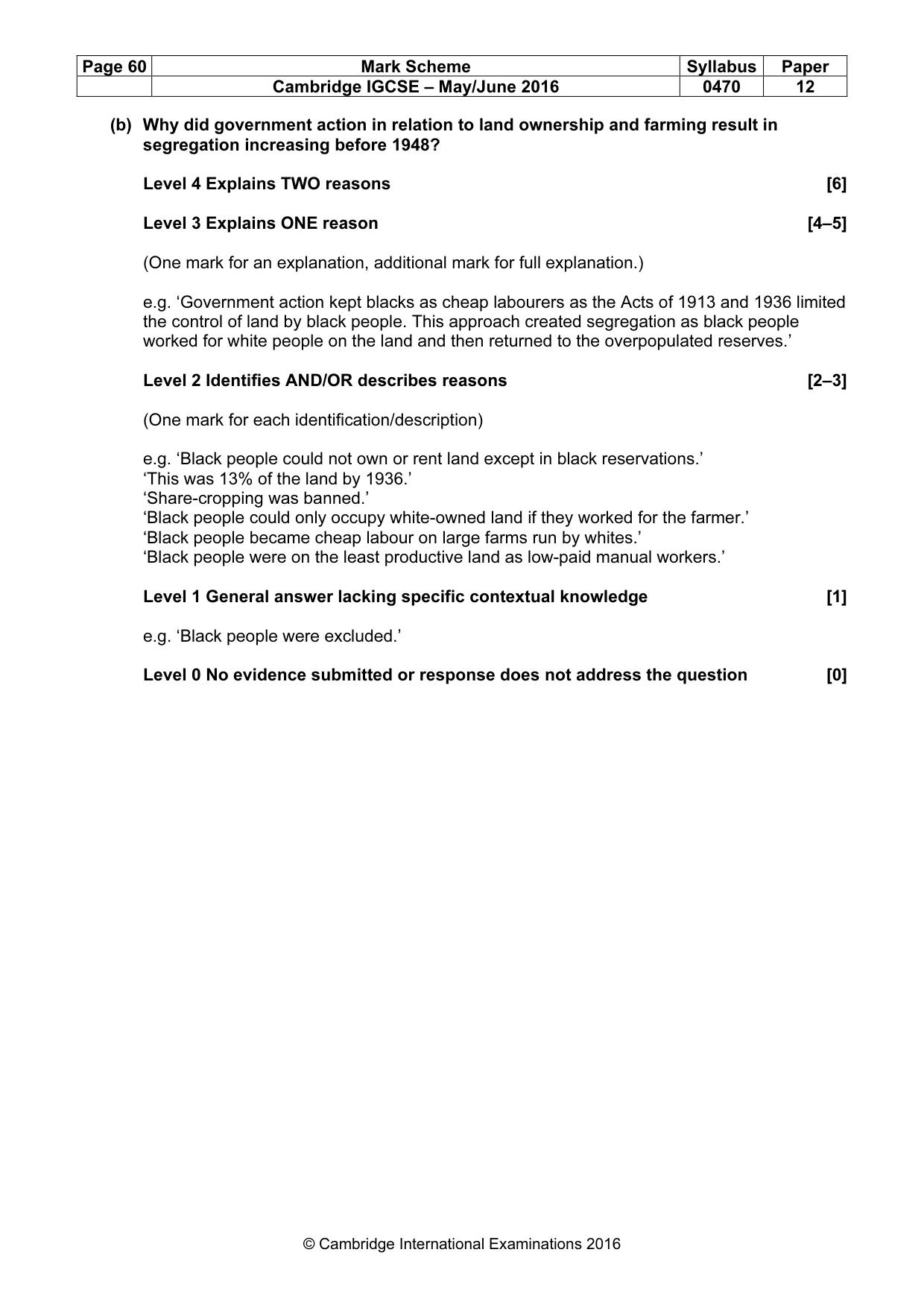 Mark scheme, page 60 of 71