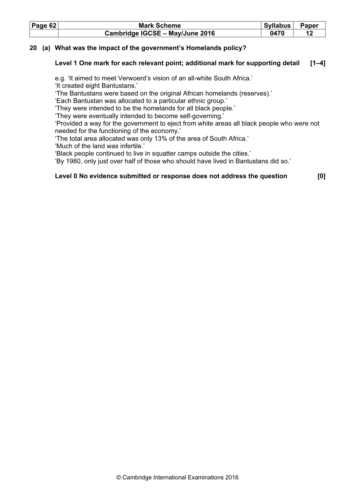 Mark scheme, page 62 of 71