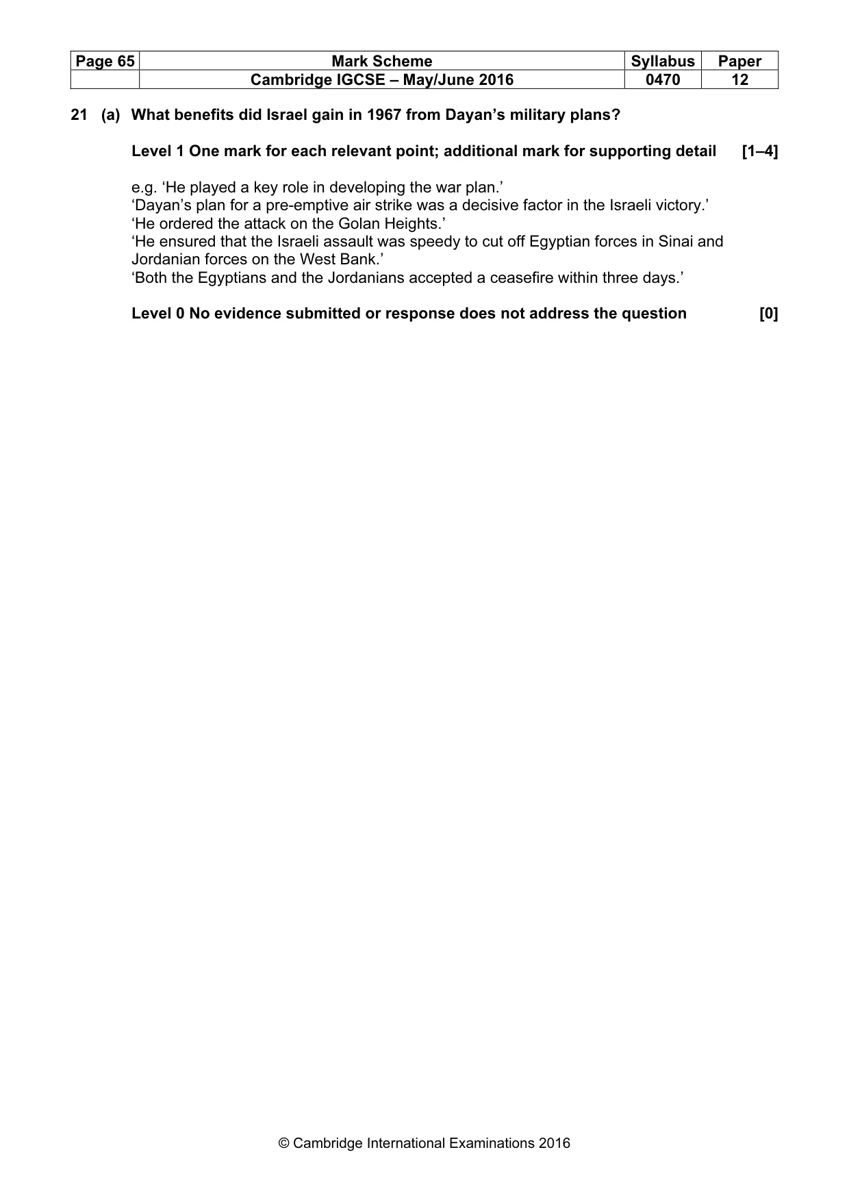 Mark scheme, page 65 of 71