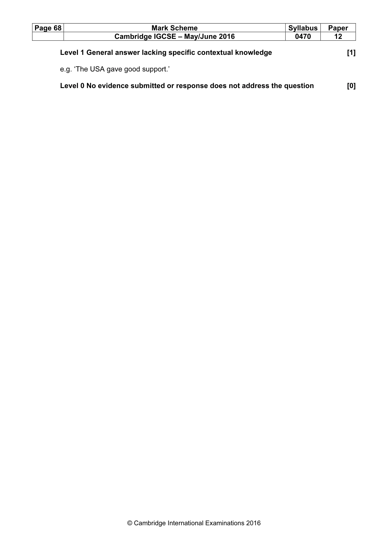Mark scheme, page 68 of 71