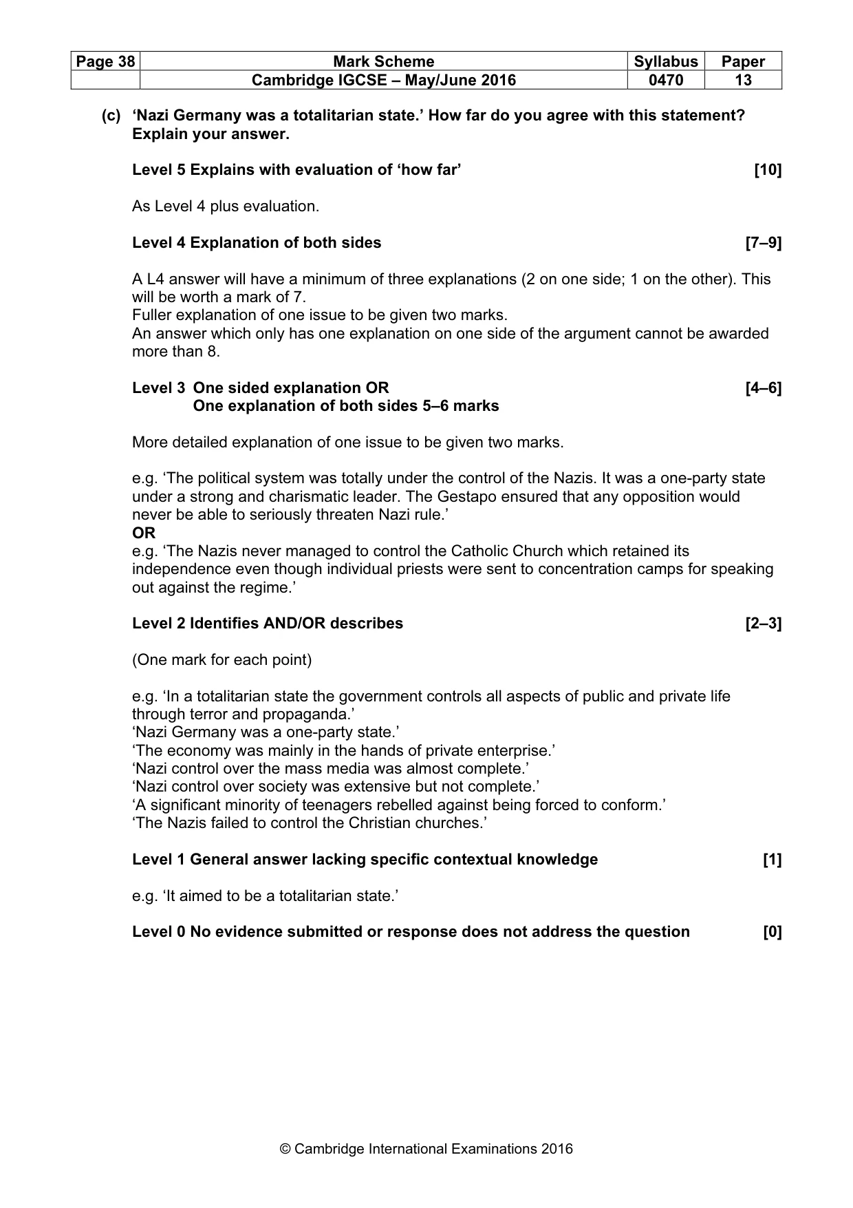 Mark scheme, page 38 of 68