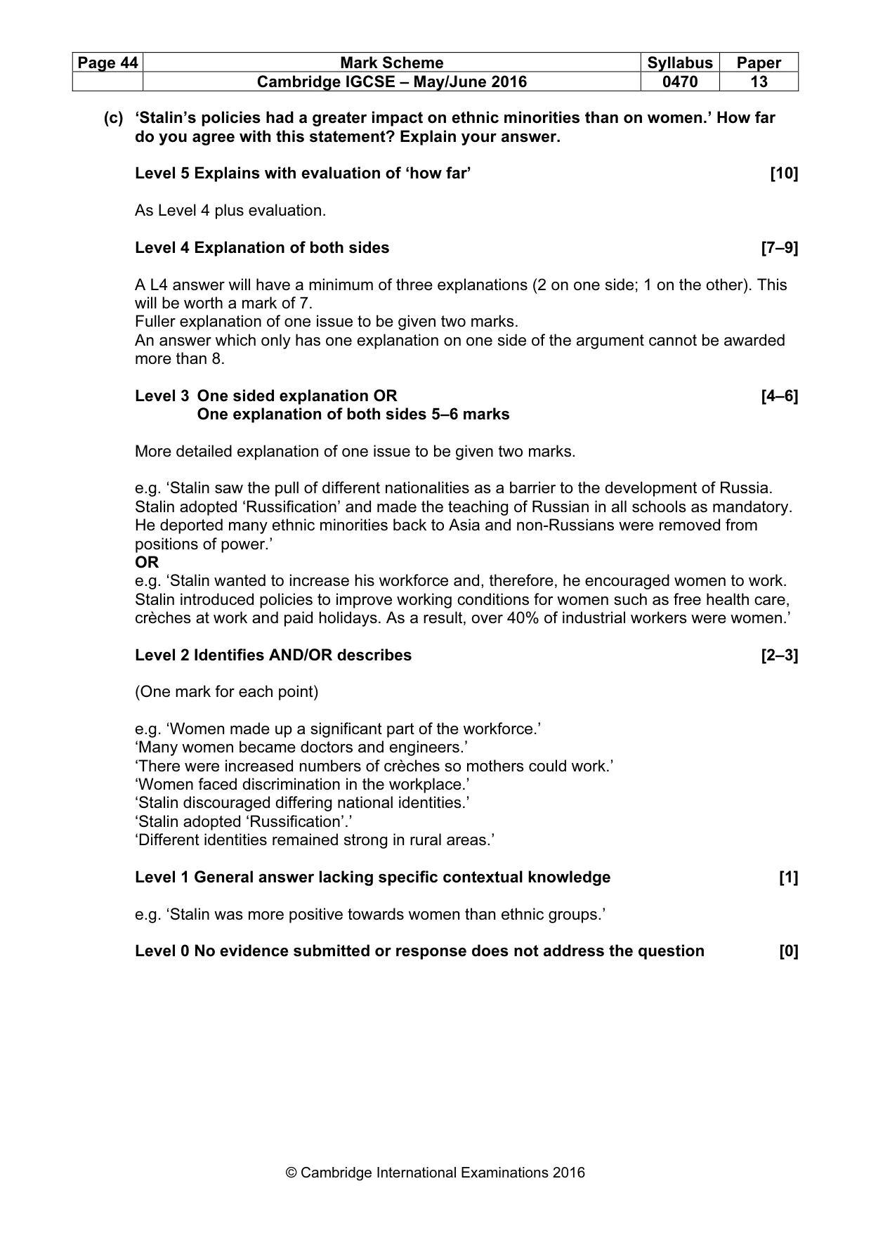 Mark scheme, page 44 of 68